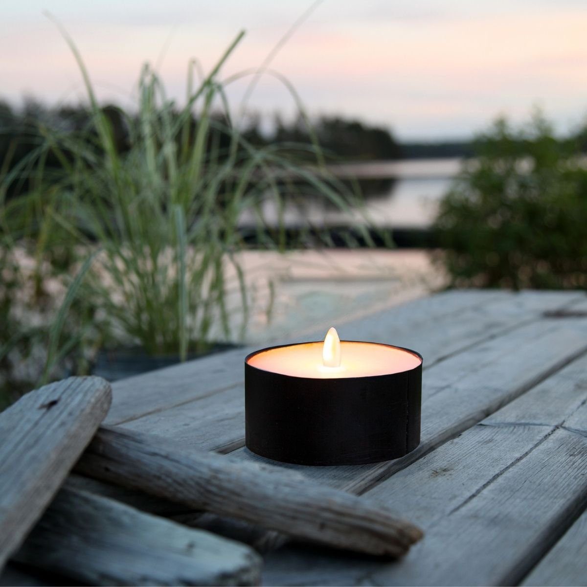 MARELIDA LED-Kerze XXL LED Teelicht H: 7cm D: 10cm Batteriebetrieb Timer f. günstig online kaufen