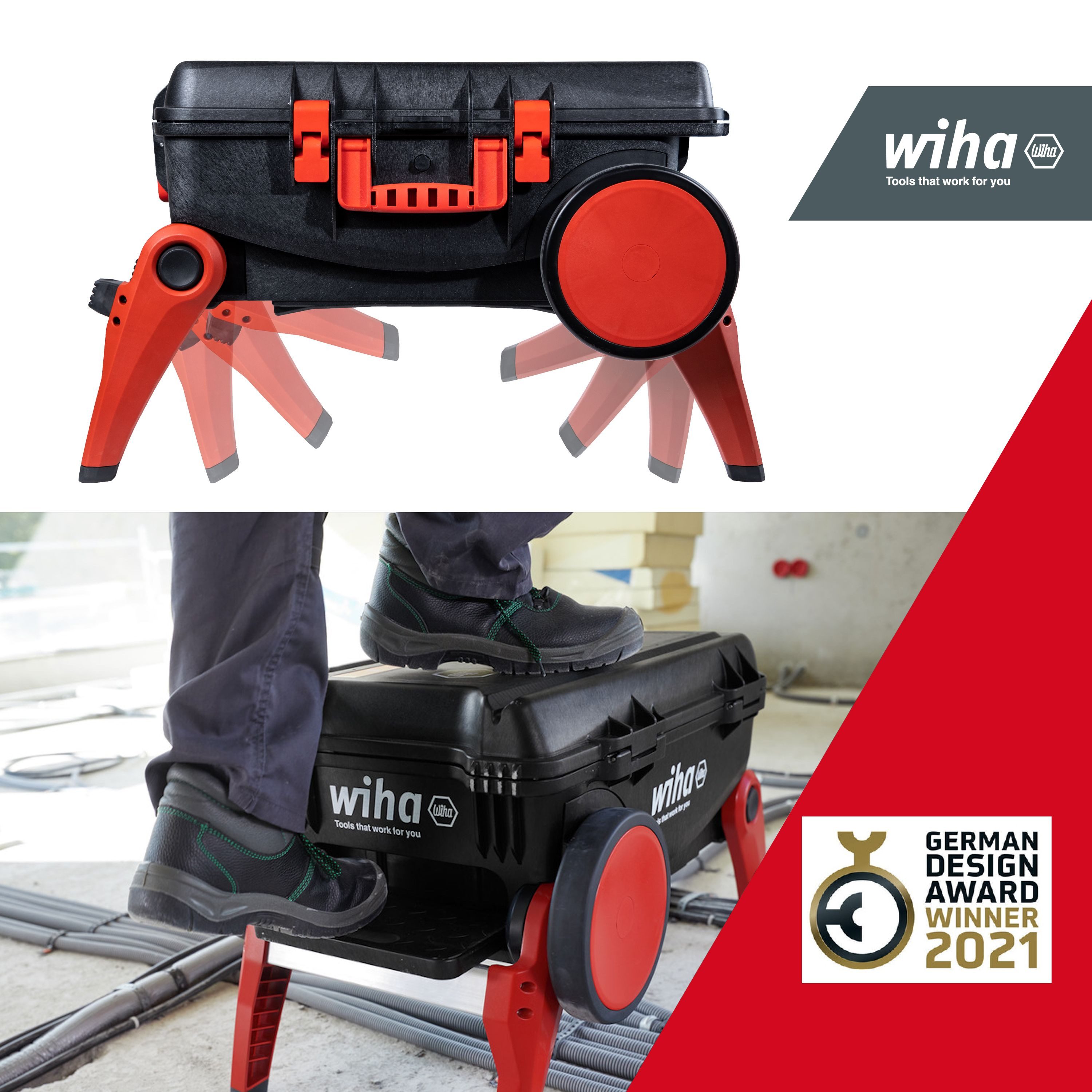 Wiha Werkzeugkoffer Profi XXL III electric (44128) - 6 tlg., Werkzeugkoffer Set XXL III electric, 104-tlg.