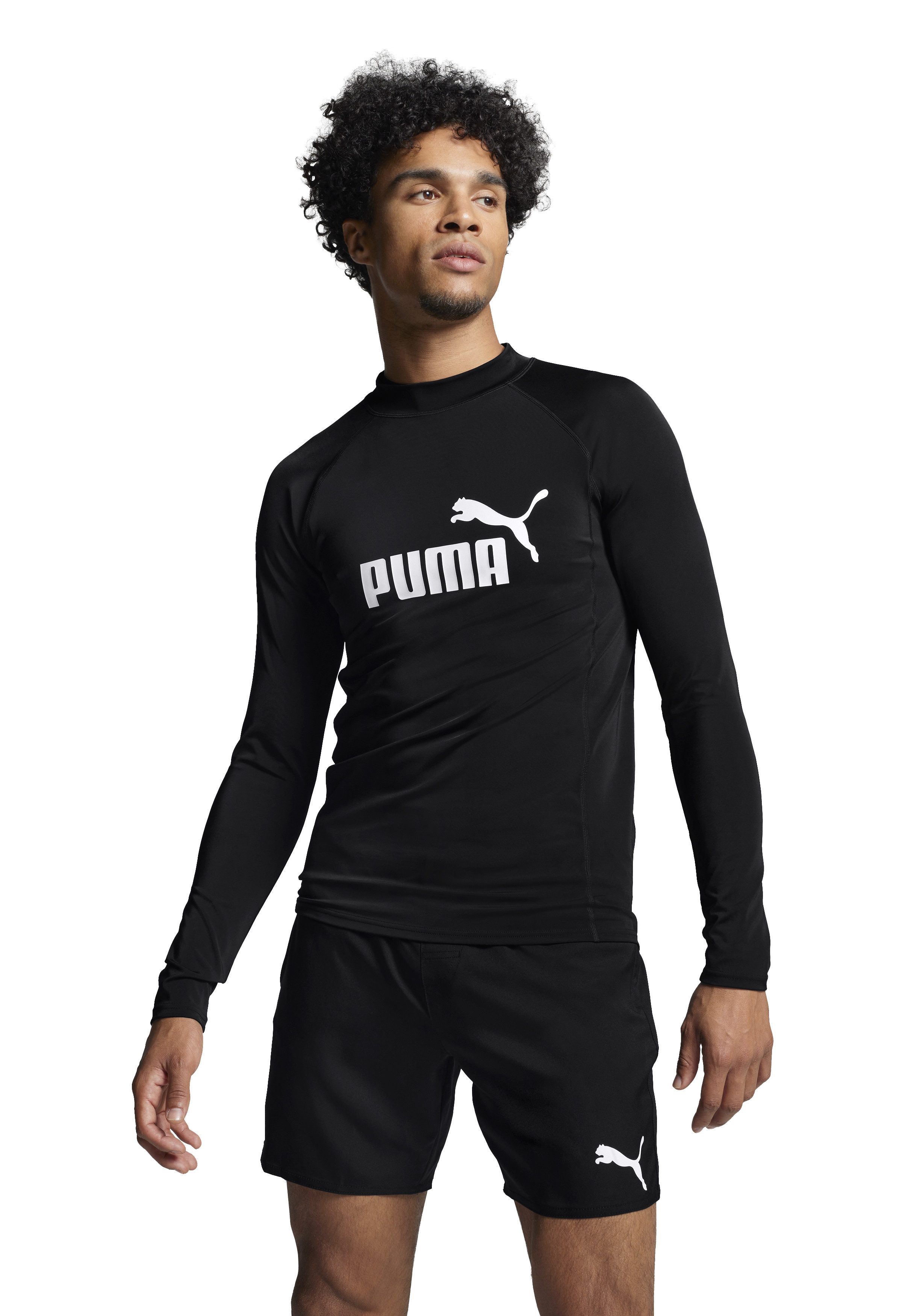 PUMA Rash Guard PUMA SWIM MEN LONG SLEEVE RASH GUARD mit kleinem Stehkragen, lange Ärmel