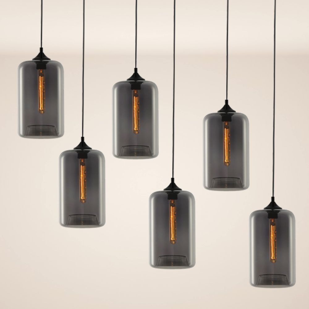 s.luce Pendelleuchte Hängeleuchte Cruet mehrflammig Rauch