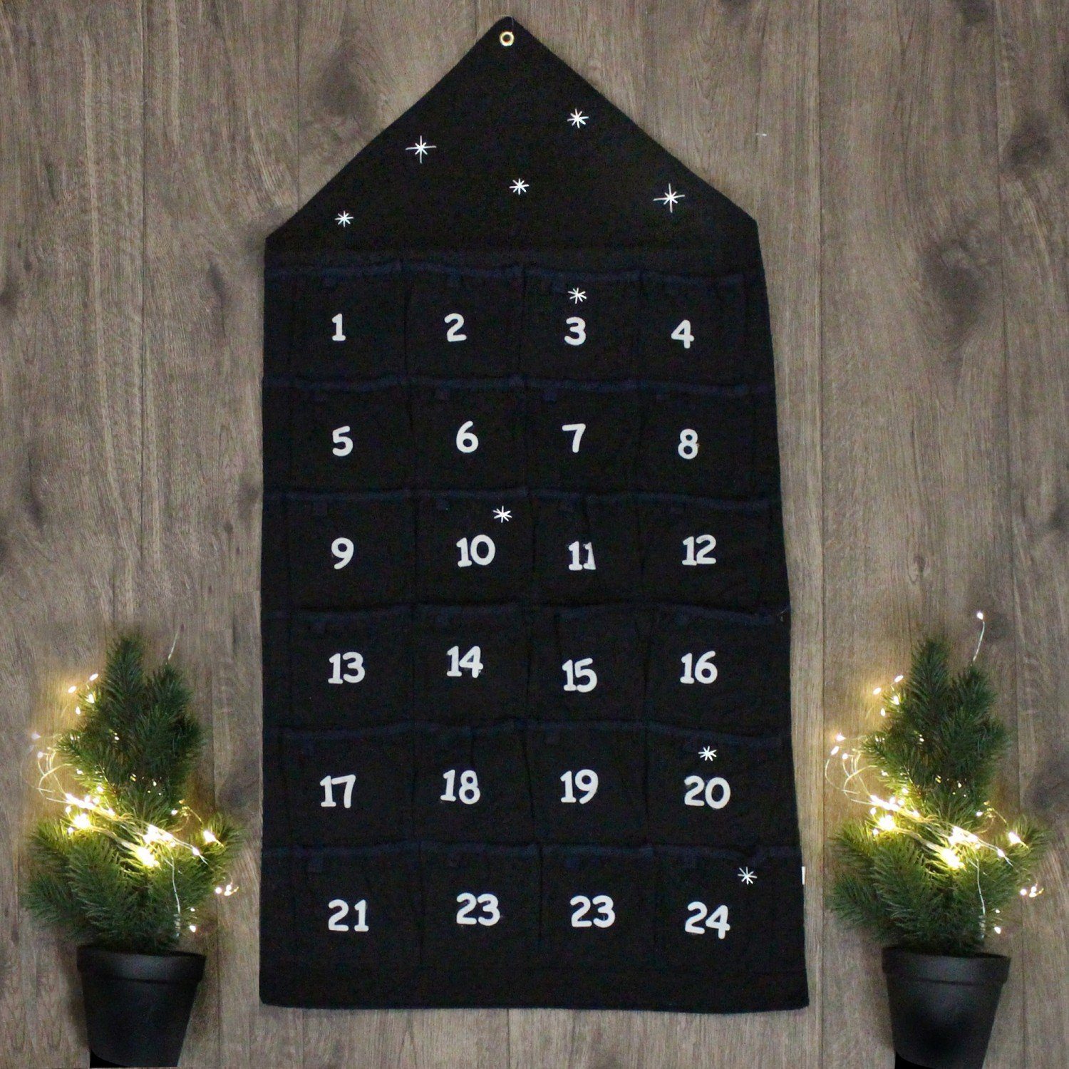 Kalender schwarz in aus Dekoobjekt zum mitienda Leinen Befüllen