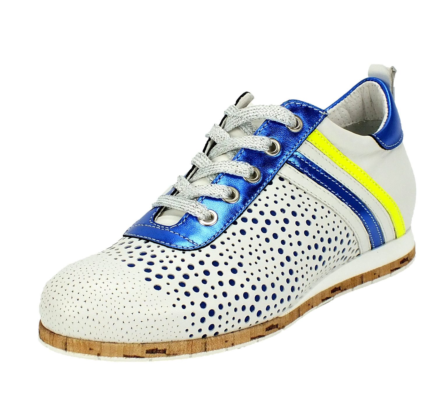 Kamo-Gutsu Damen Leder Halbschuhe Sneaker Wechselfussbett
