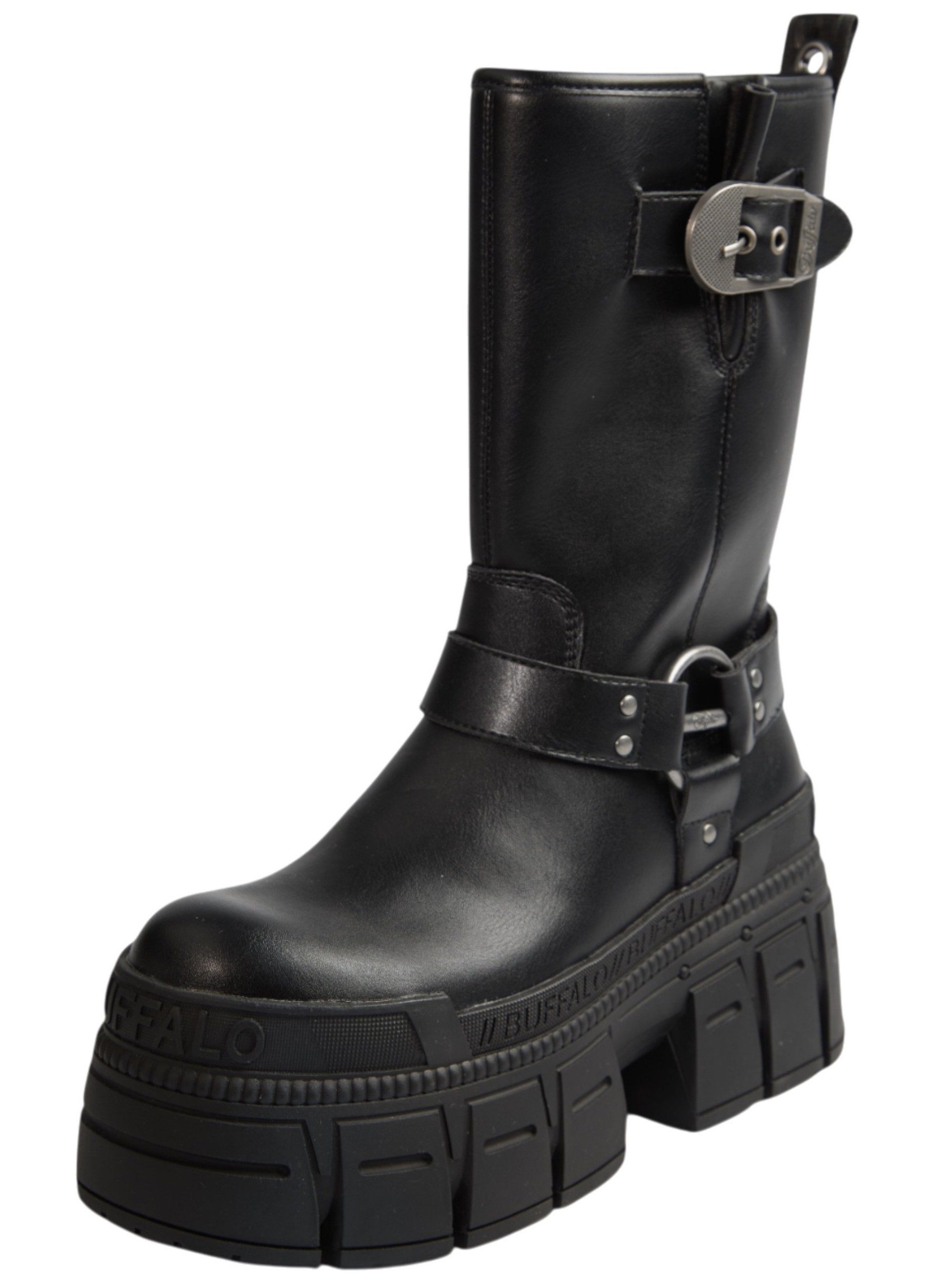 Buffalo PD00018389 Gospher Biker Mid Black Stiefel