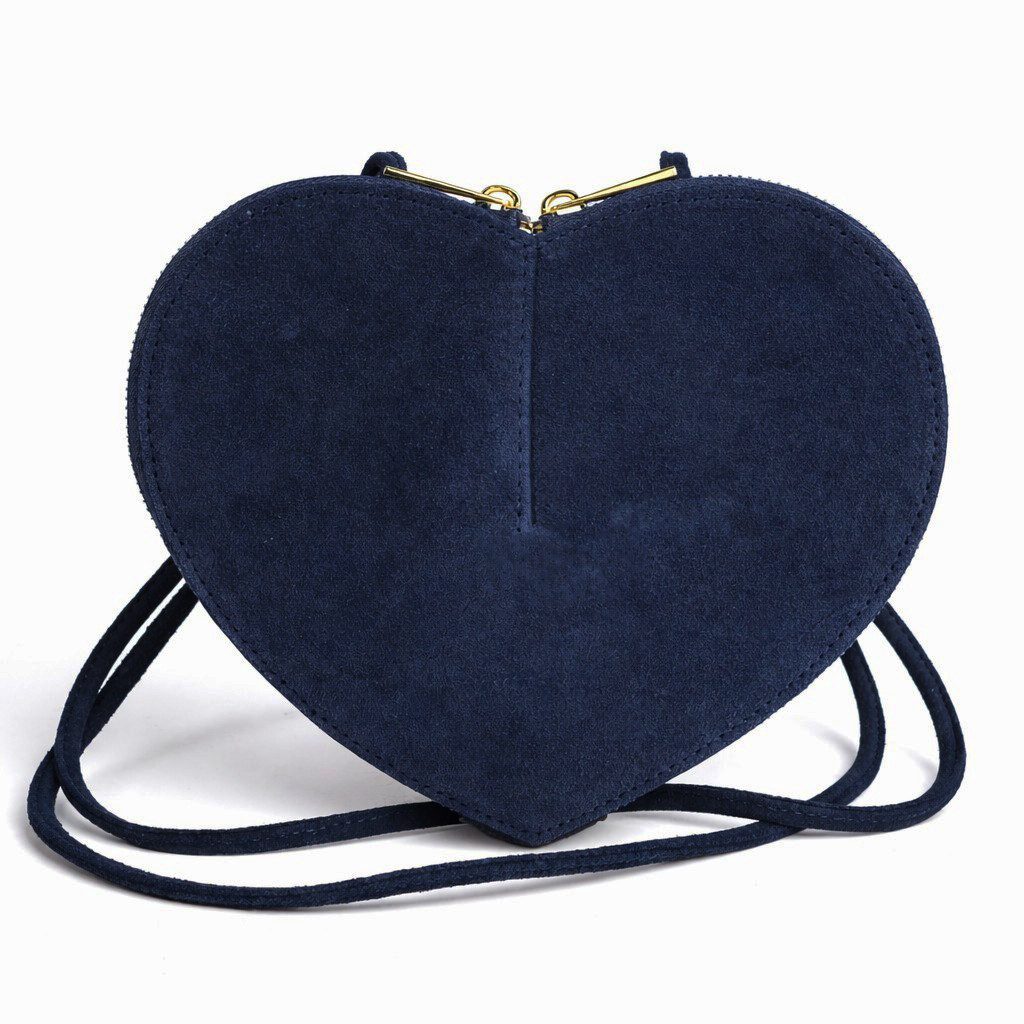Der Trachtler Trachtentasche Handtasche Umhängetasche "Herzerl", weiches Veloursleder - Made in Italy