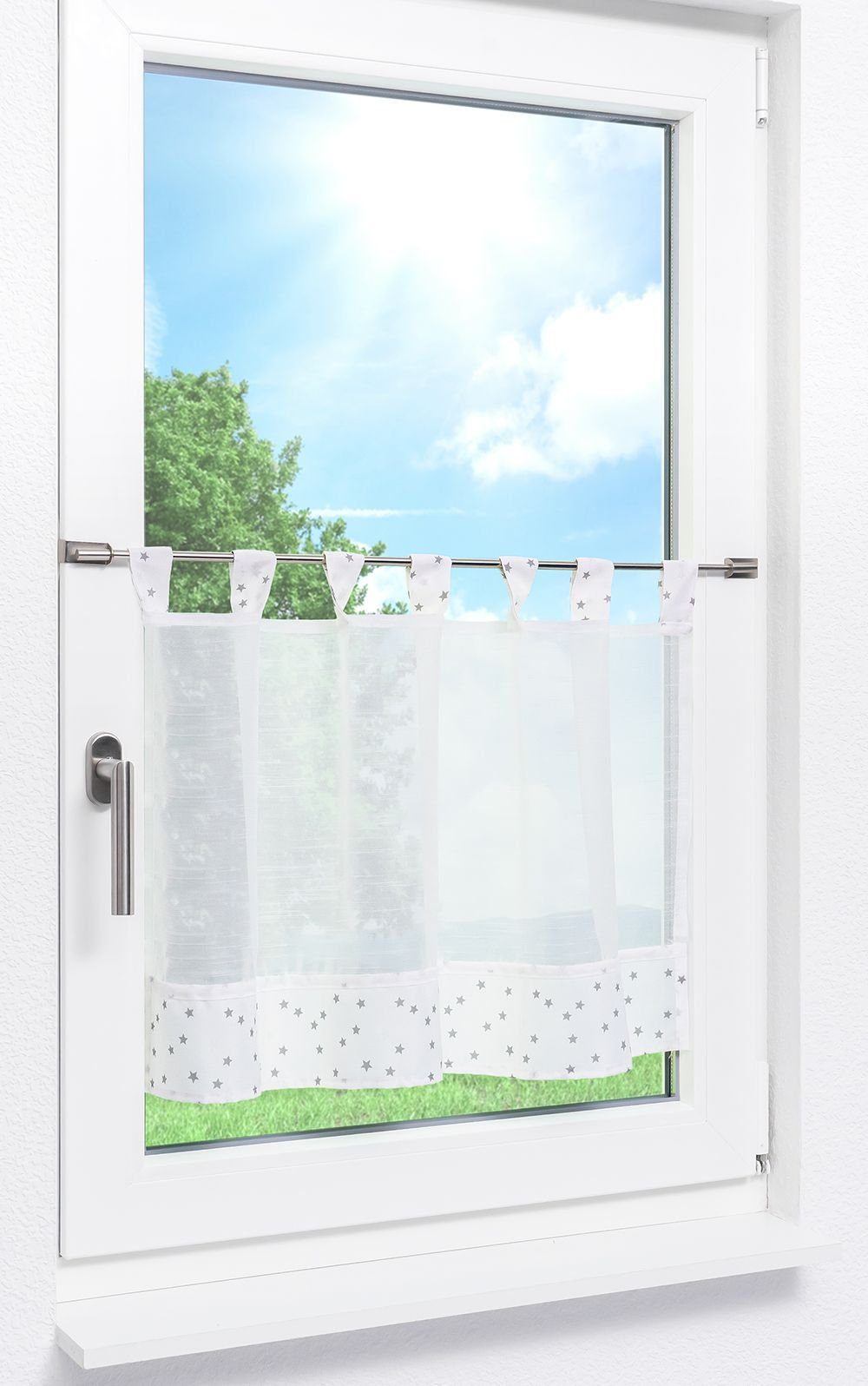 LYSEL® Scheibengardine Rosada (1 St), transparent, HxB 48x135cm