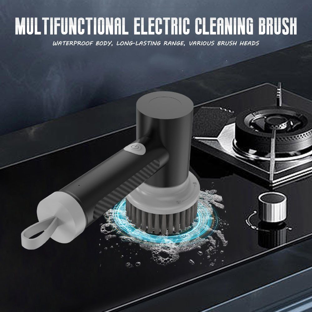 Küchenherd Hand-Reinigungsbürste, Blusmart Elfenbein Reinigungsbürste Elektrische USB-Aufladung,