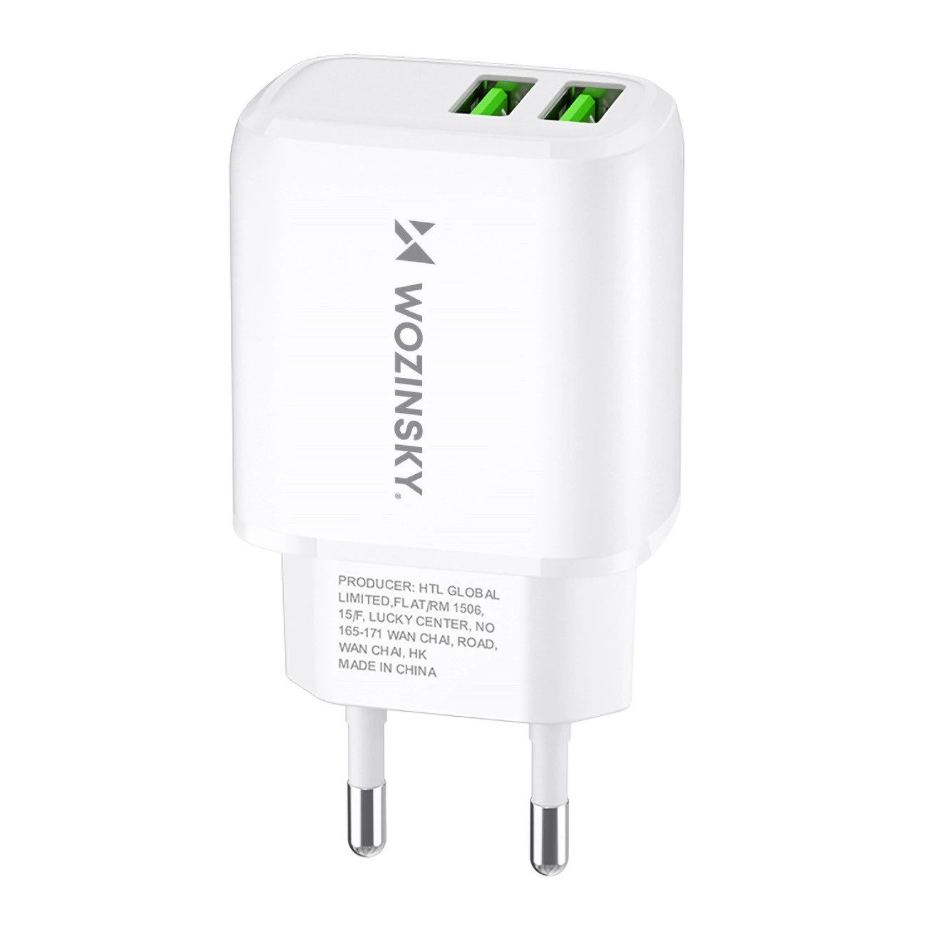 2.4A 2 x USB-A Wandladegerät – Weiß 100–240 V Schnelllade-Gerät