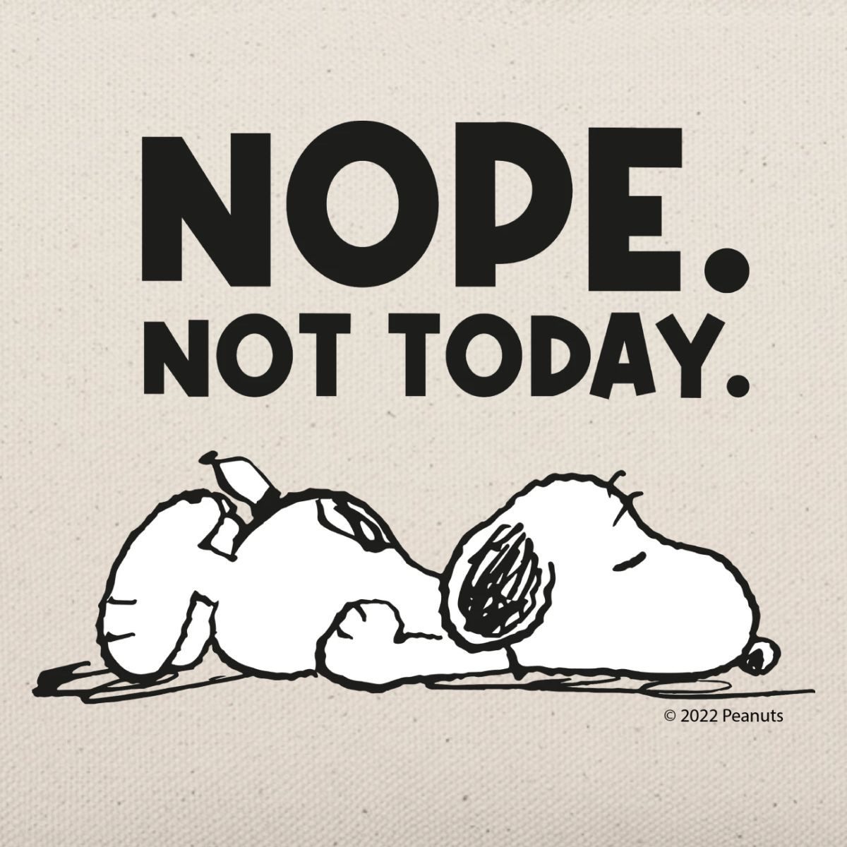 Spreadshirt Kosmetiktasche Peanuts Snoopy Nope Not Today Bürohumor Täschchen (1-tlg)