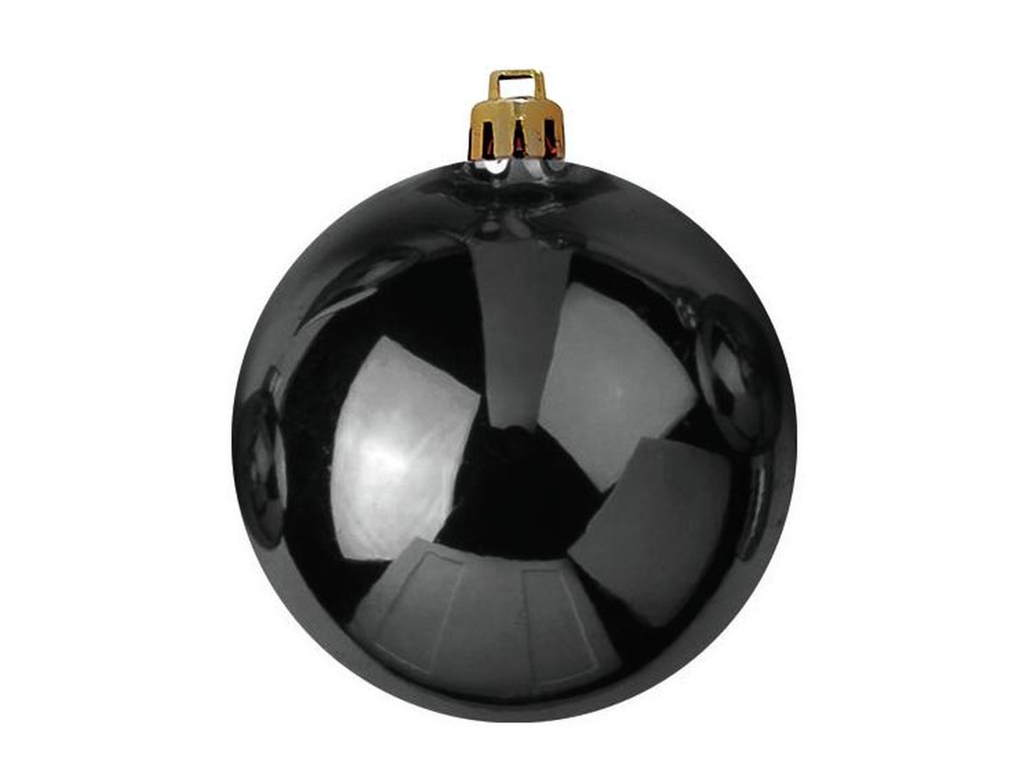 INNA-Glas Christbaumschmuck Weihnachtskugel Canela, glänzend schwarz, Ø20cm