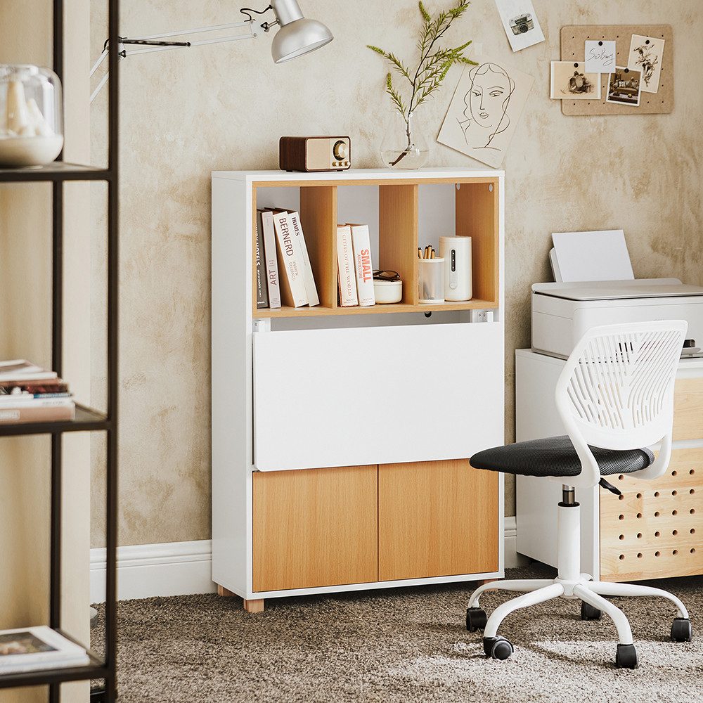 SoBuy Schreibtisch FWT107, mit Regalböden, Computertisch Klapptisch Arbeits günstig online kaufen