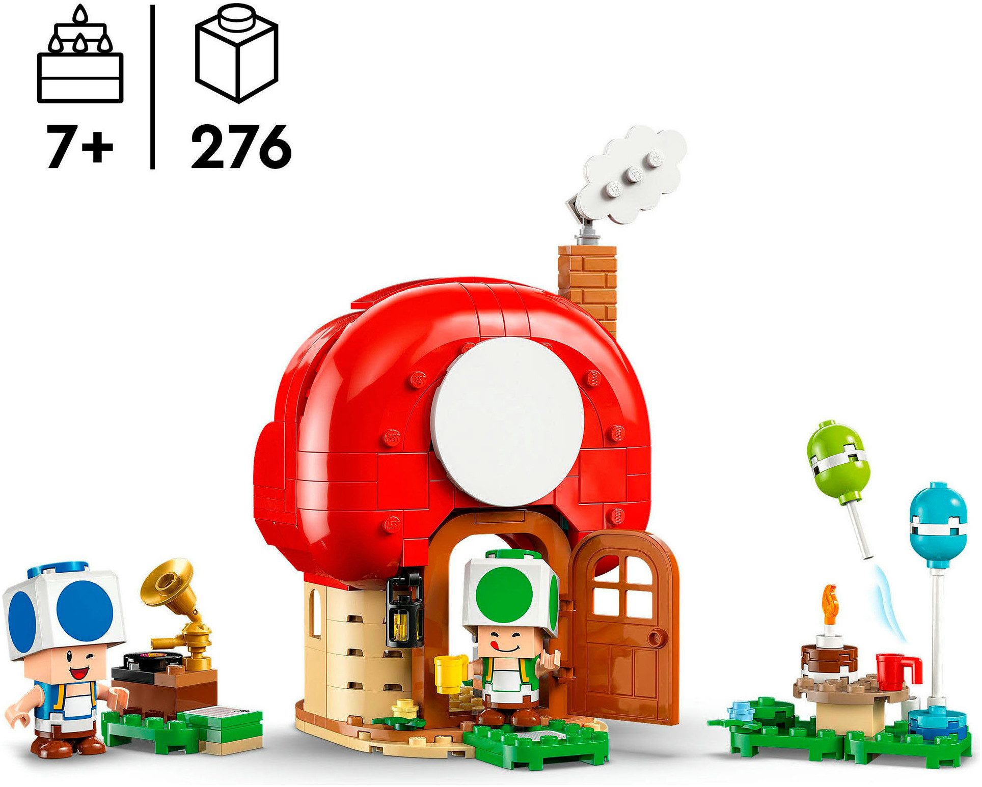LEGO® Party beim Toad-Haus (72041), LEGO Super Mario Konstruktionsspielsteine, (276 St), Made in Europe