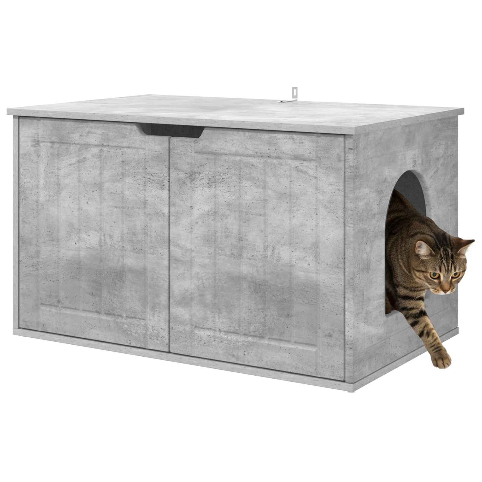vidaXL Katzenhaus, Katzenhaus Beton 85 x 55 x 53,5 cm Holzwerkstoff