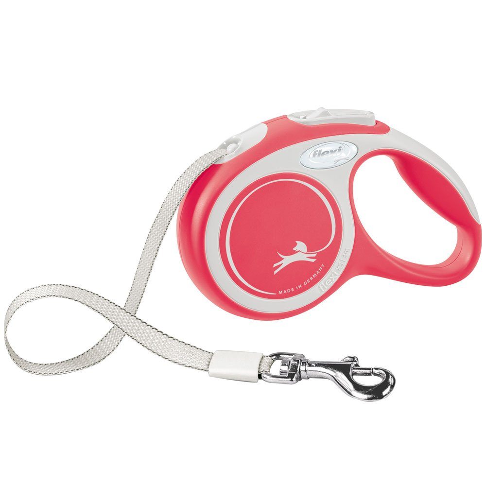 Flexileine FLEXI Rollleine New COMFORT Gurt - 3m, bis 12kg Farbe: rot