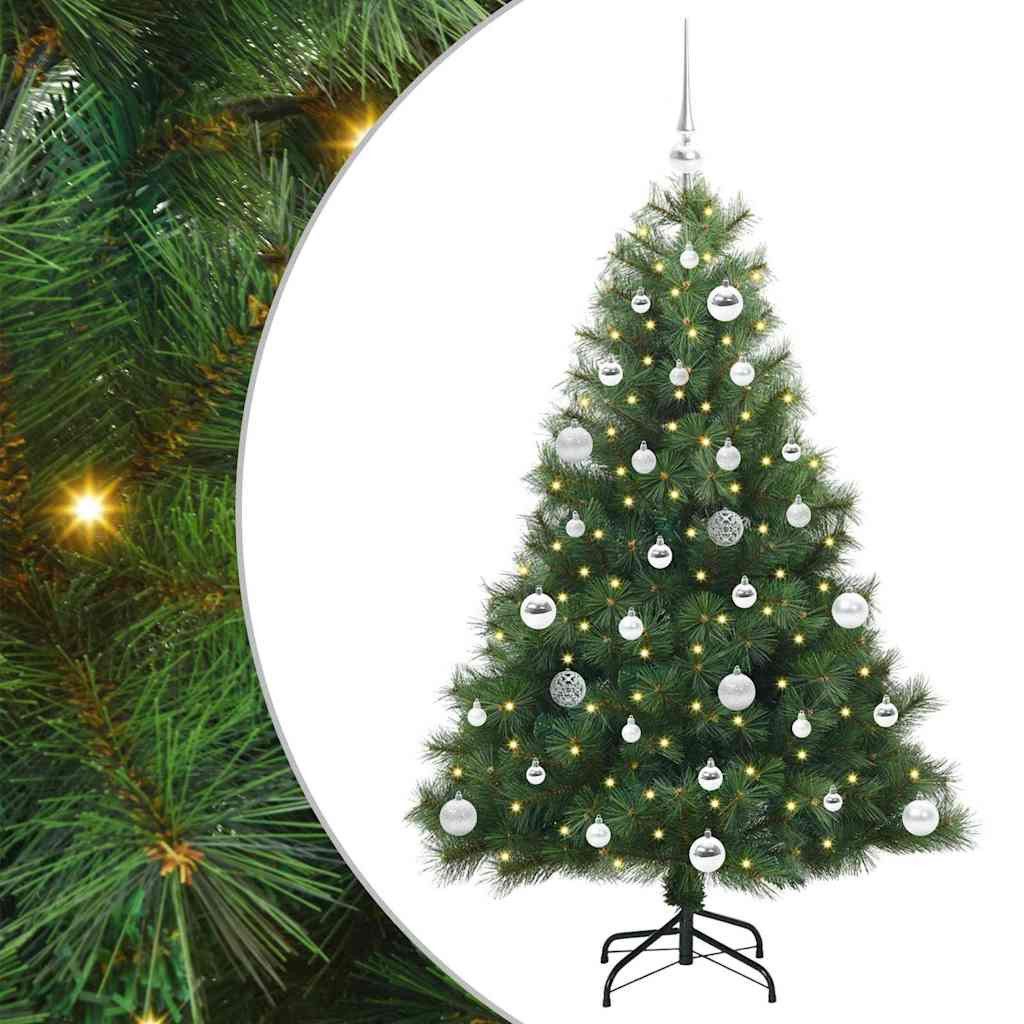 vidaXL LED Baum Künstlicher Weihnachtsbaum mit 150 LEDs Grün 150 cm PE und PVC
