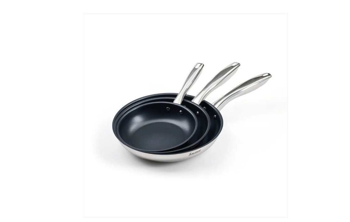 QDesign by Sauter Pfannen-Set 3er Set Edelstahl 24/24/28 cm
