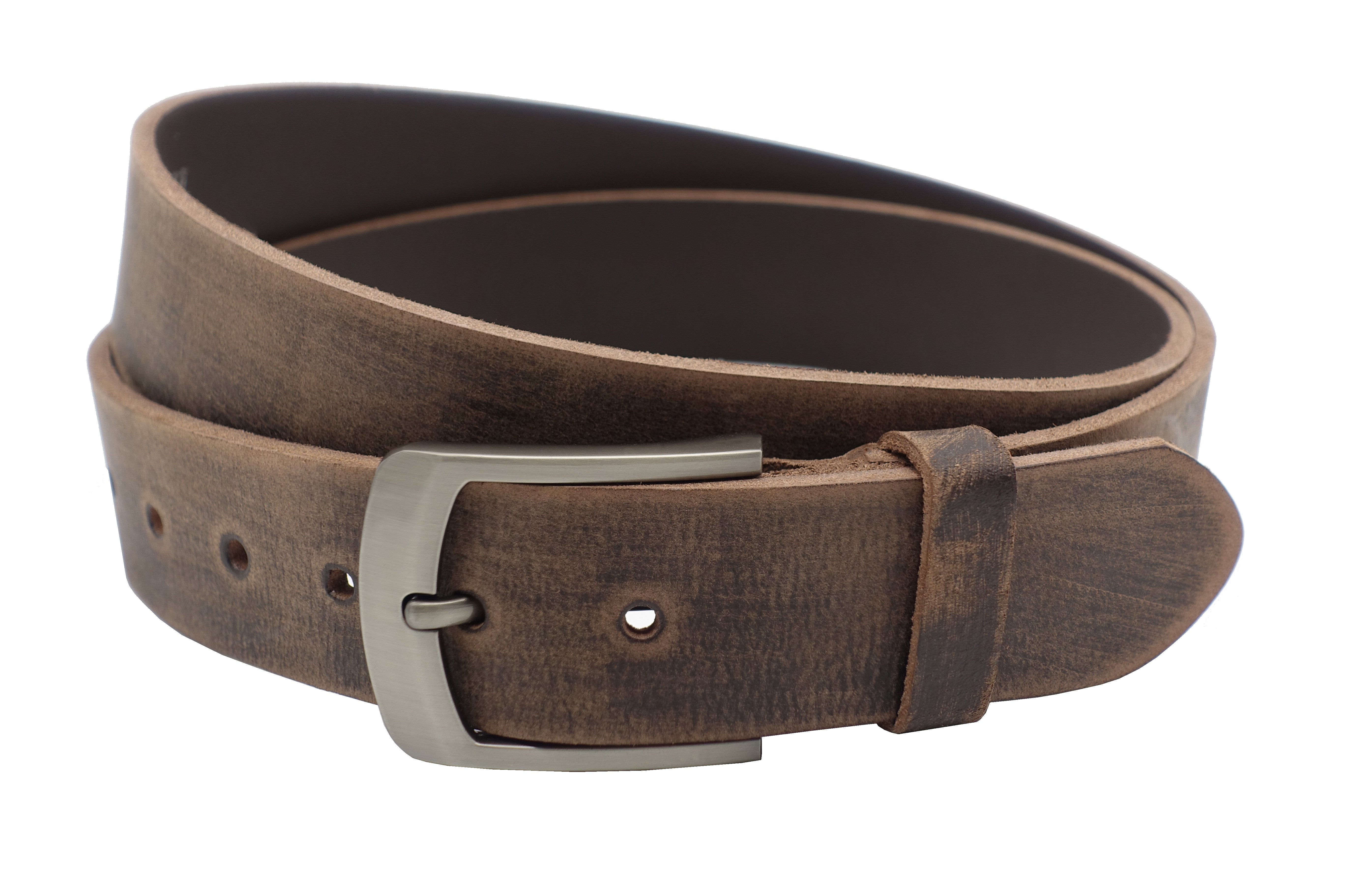 NK Belt GmbH Ledergürtel 38mm Handgemachter Büffel Ledergürtel, handbearbeitete Oberfläche, Used-look, Made in Germany, HG