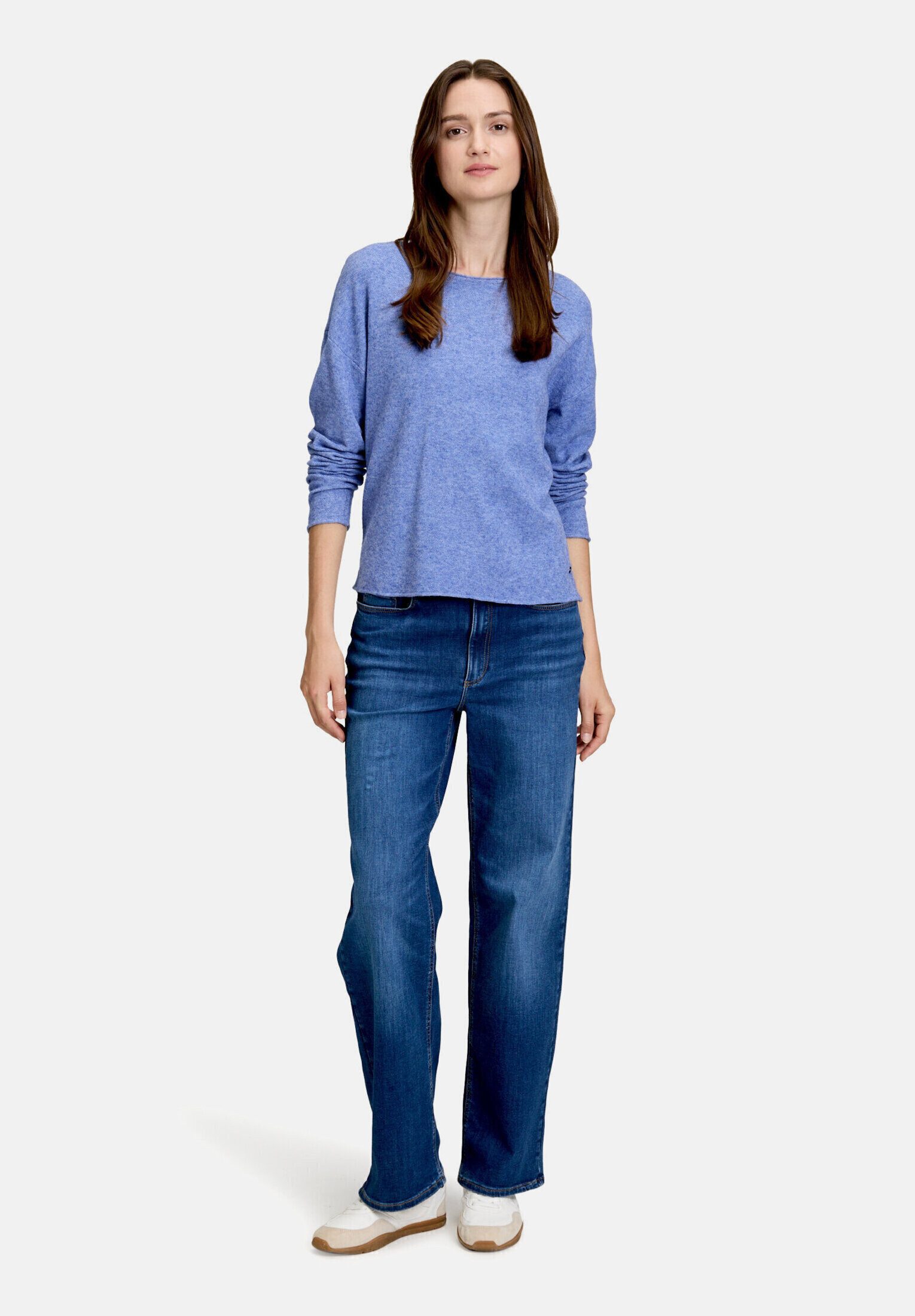 Betty&Co Strickpullover Damen mit Rundhalsausschnitt (1-tlg)