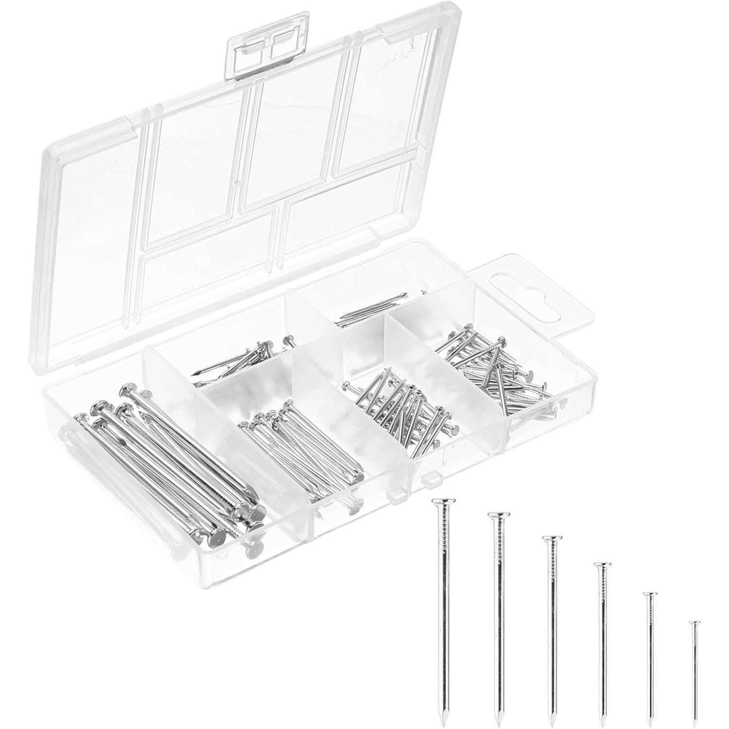 LuxusKollektion Stahlnagel Nägel 140er Set verzinkt Stahlnägel 5 Größen für Bilder