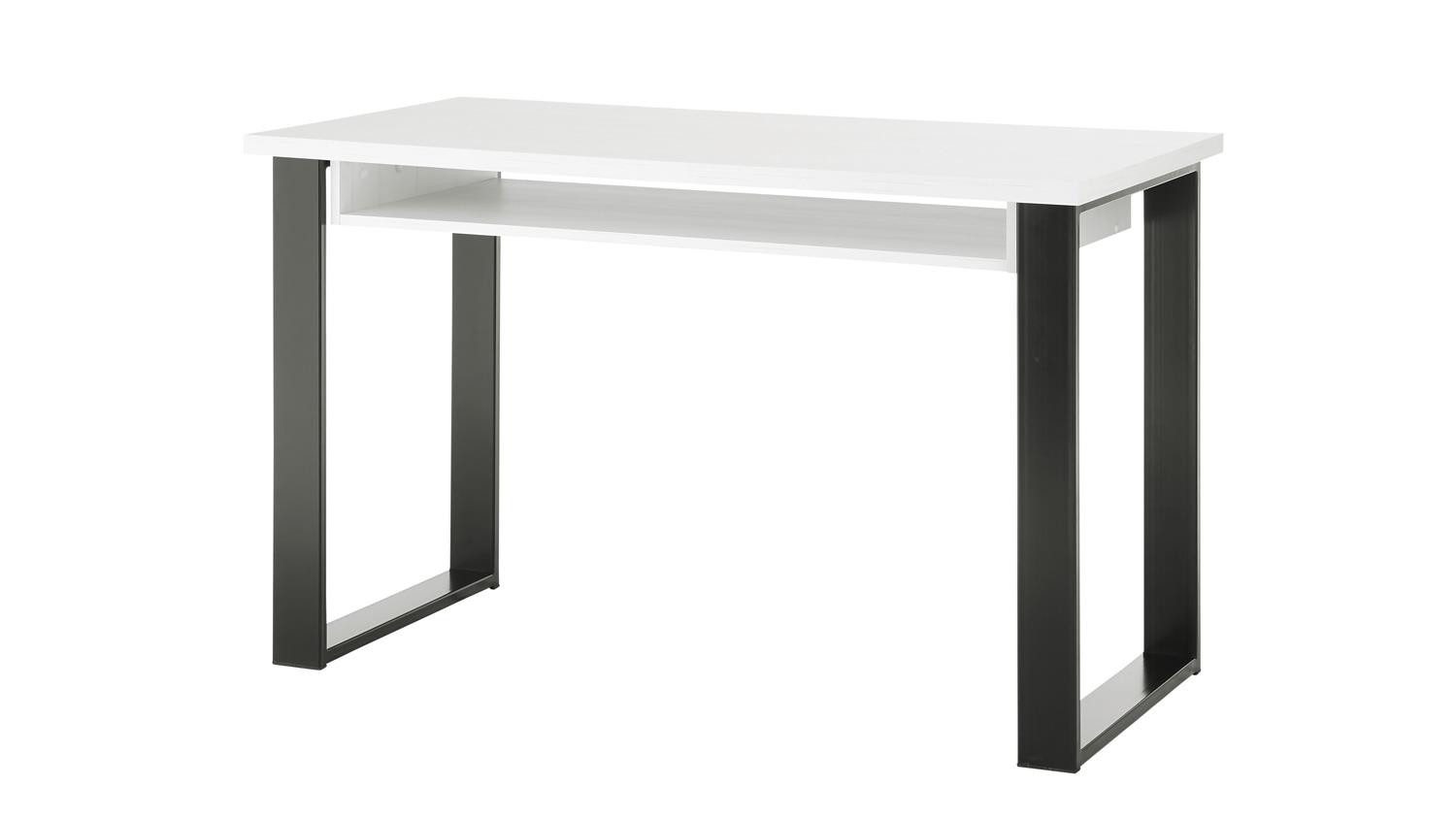 Möbel Akut Schreibtisch Schreibtisch Sherwood 06 Pinie weiß und anthrazit 125x60 cm