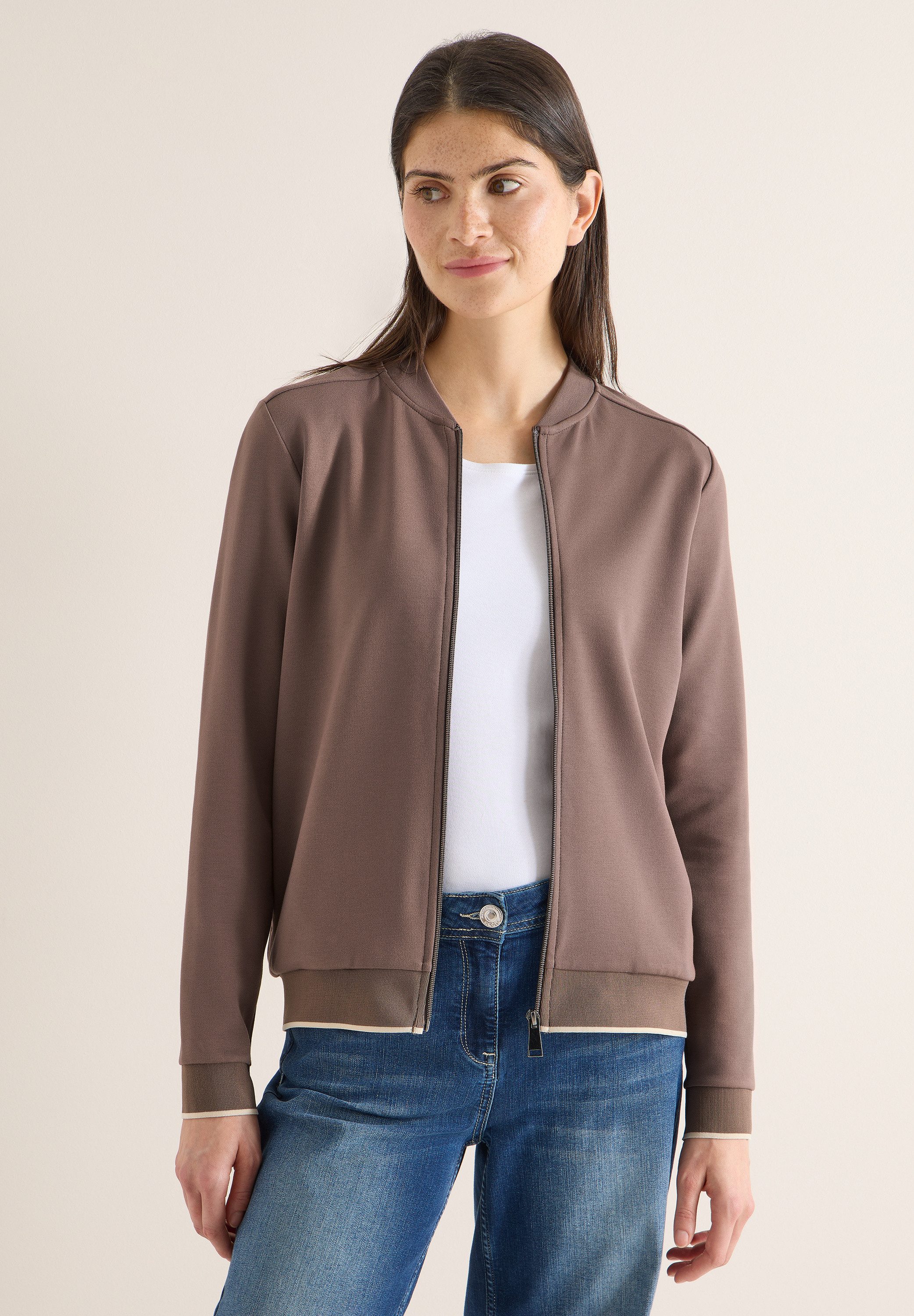 CECIL Sweatjacke Rundhalsausschnitt