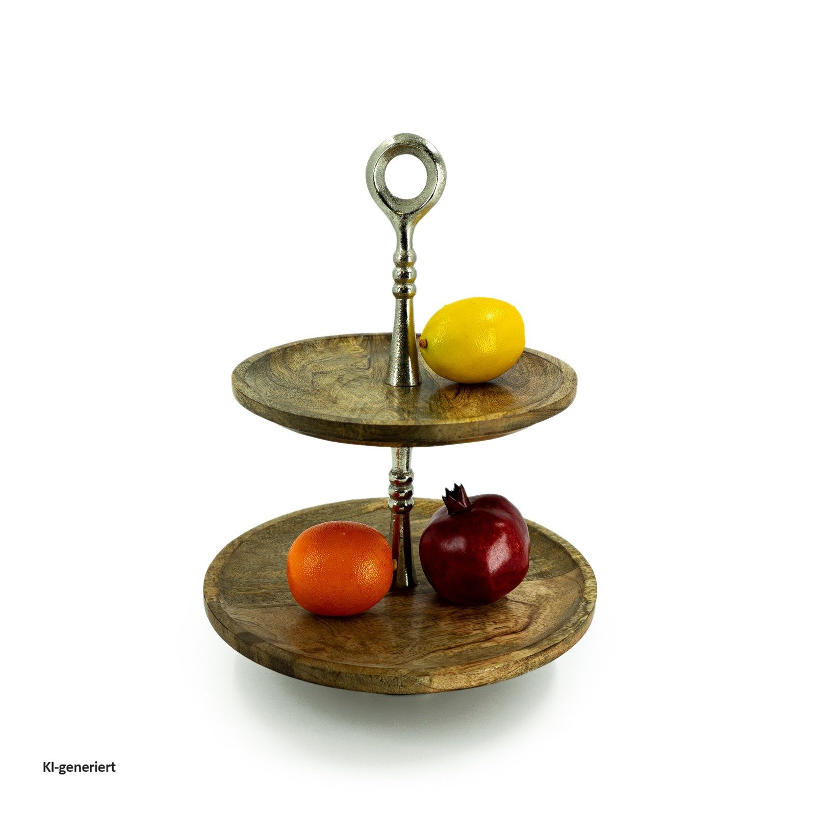 HTI-Living Etagere Etagere aus Mangoholz, Holz, Aluminium, (Stück, 1-tlg., 1 Etagere), Dekoration, Servieren, Aufbewahren
