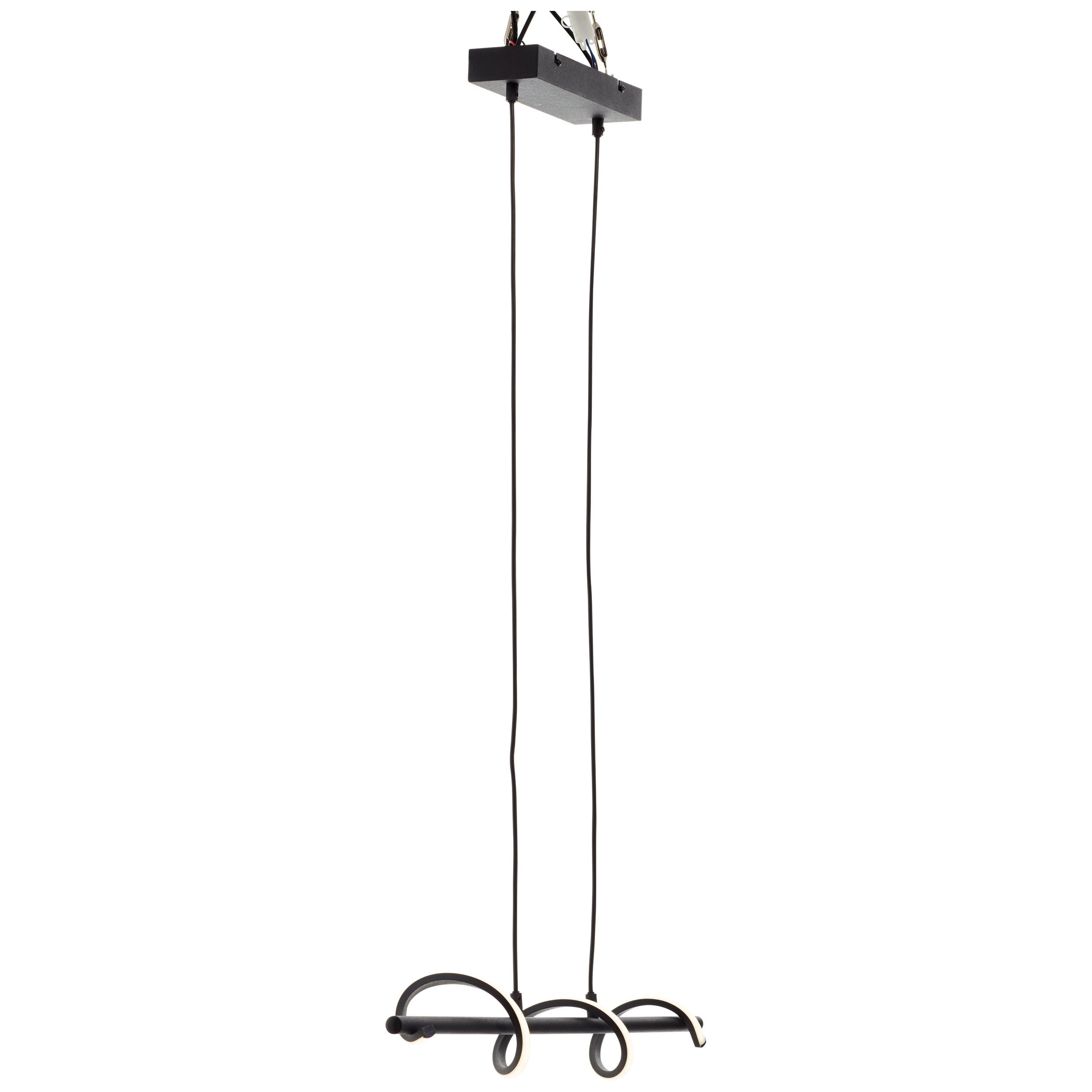 Brilliant LED Pendelleuchte Eunice, LED fest integriert, Neutralweiß, 80 cm Breite, 2600 lm, 4000 K, höhenverstellbar, matt Schwarz