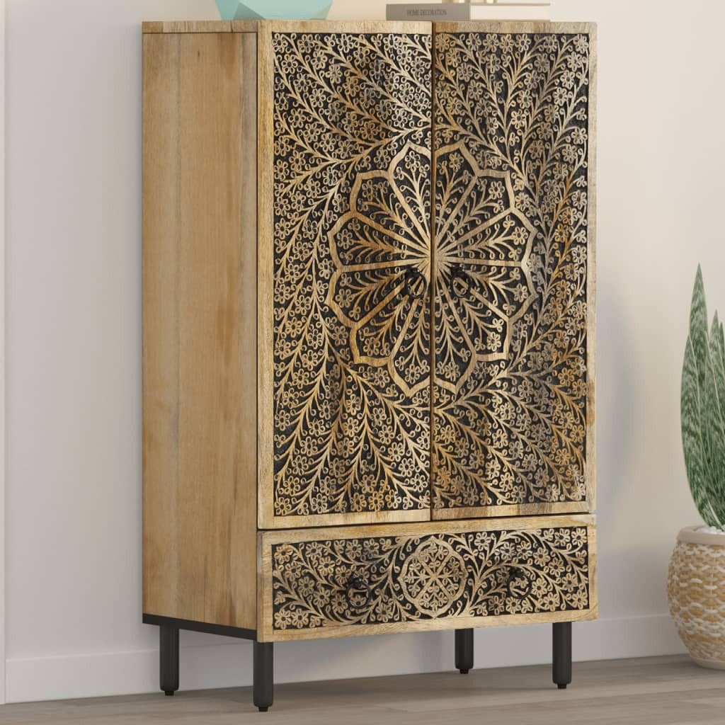 vidaXL Highboard, Highboard 60x33x100 cm Massivholz Mango