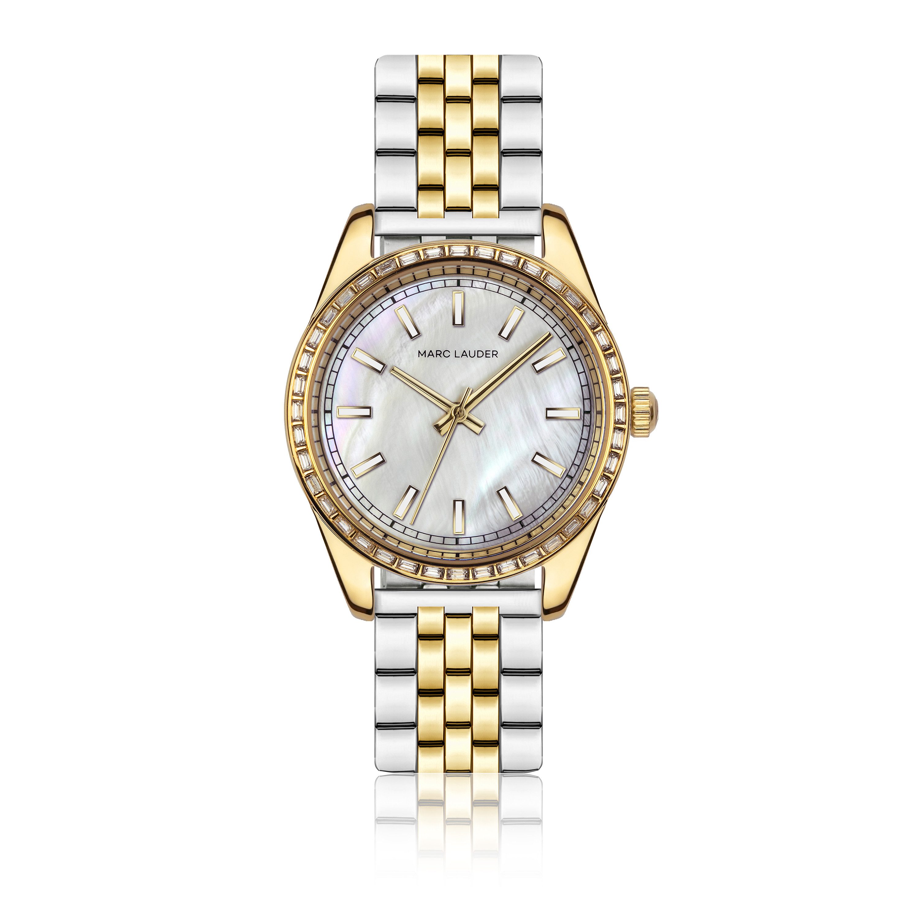 MARC LAUDER Quarzuhr MD8-B278S Tirana White MOP Stainless steel