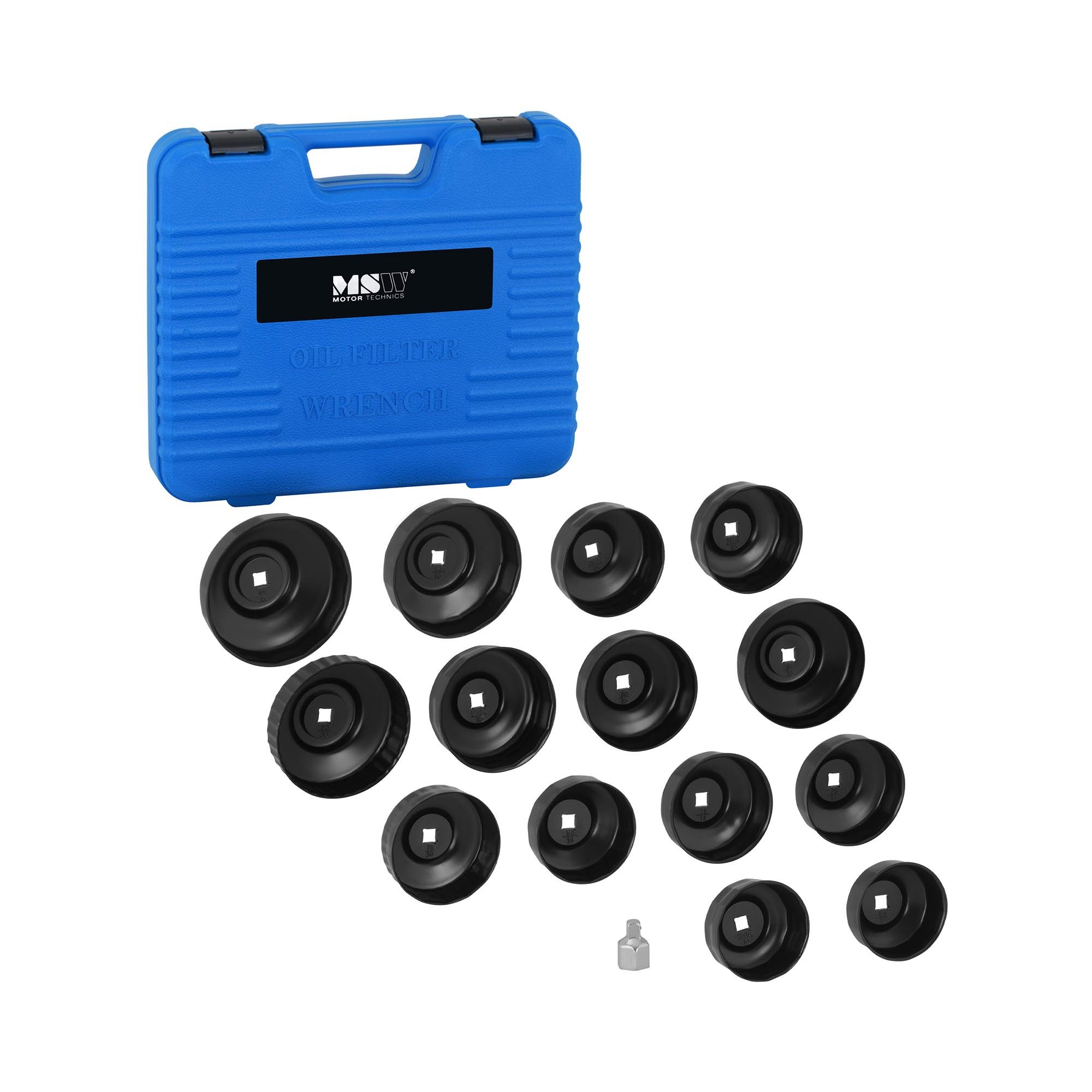MSW Montagewerkzeug Ölfilterschlüssel Set 16-tlg. Ölfilter Werkzeug, B: 32 cm, L: 36 cm