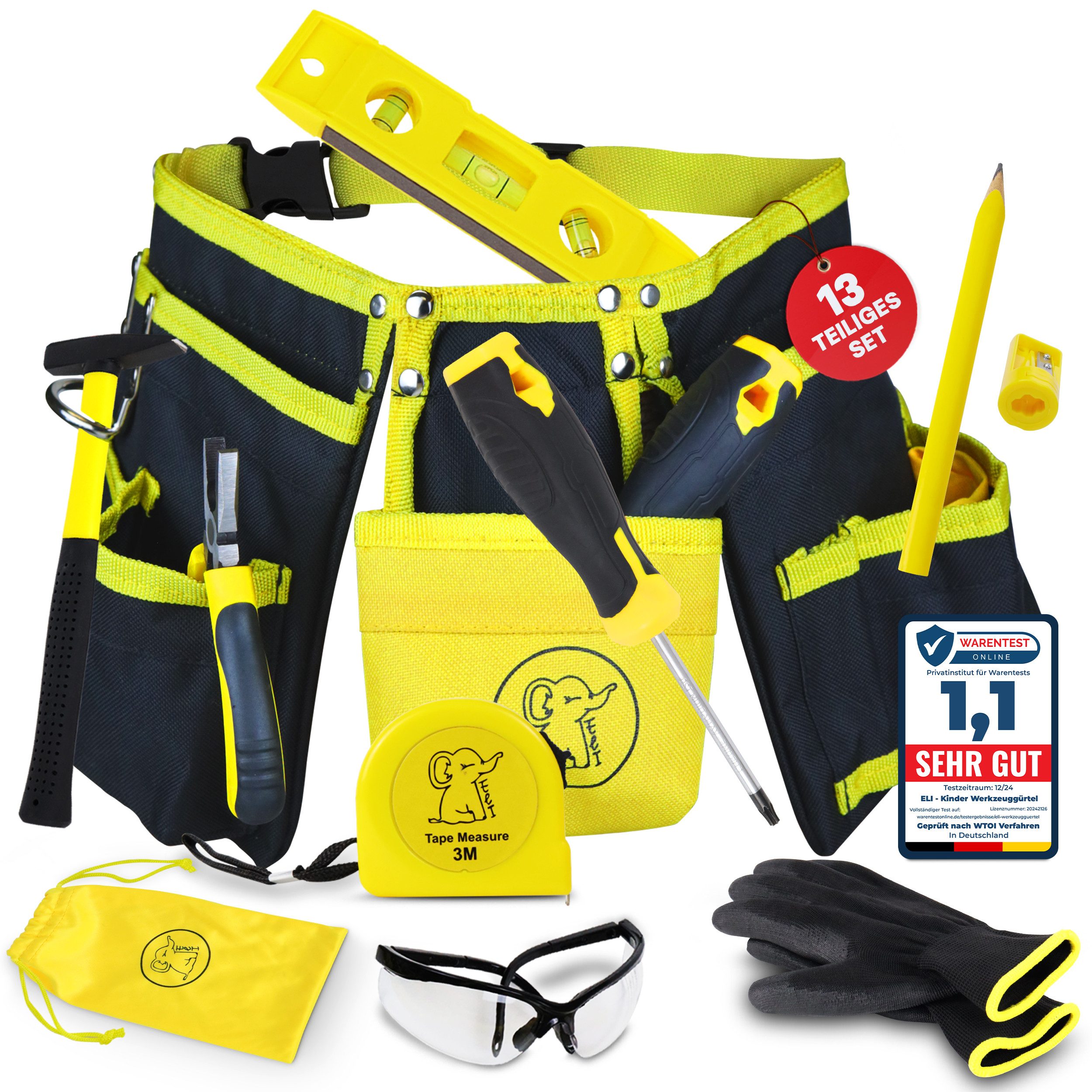 Eli Kinder-Werkzeug-Set Werkzeuggürtel - hochwertiges echtes günstig online kaufen