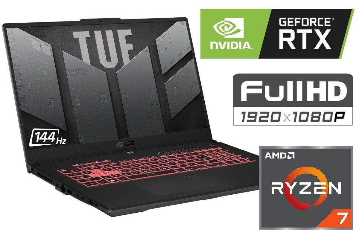 Asus Gaming TUF A17 32GB RAM Office 2019 Gaming-Notebook (44,00 cm/17.3 Zoll,  AMD Ryzen 7 AMD Ryzen 7 6800H, GeForce RTX 3050Ti, 0 GB HDD, 500 GB SSD,  integrierte Webcam mit Mikrofon, Tastaturbeleuchtung) online kaufen | OTTO