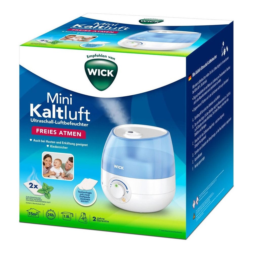 WICK Luftbefeuchter WUL525E - Kaltluftbefeuchter - weiß/blau