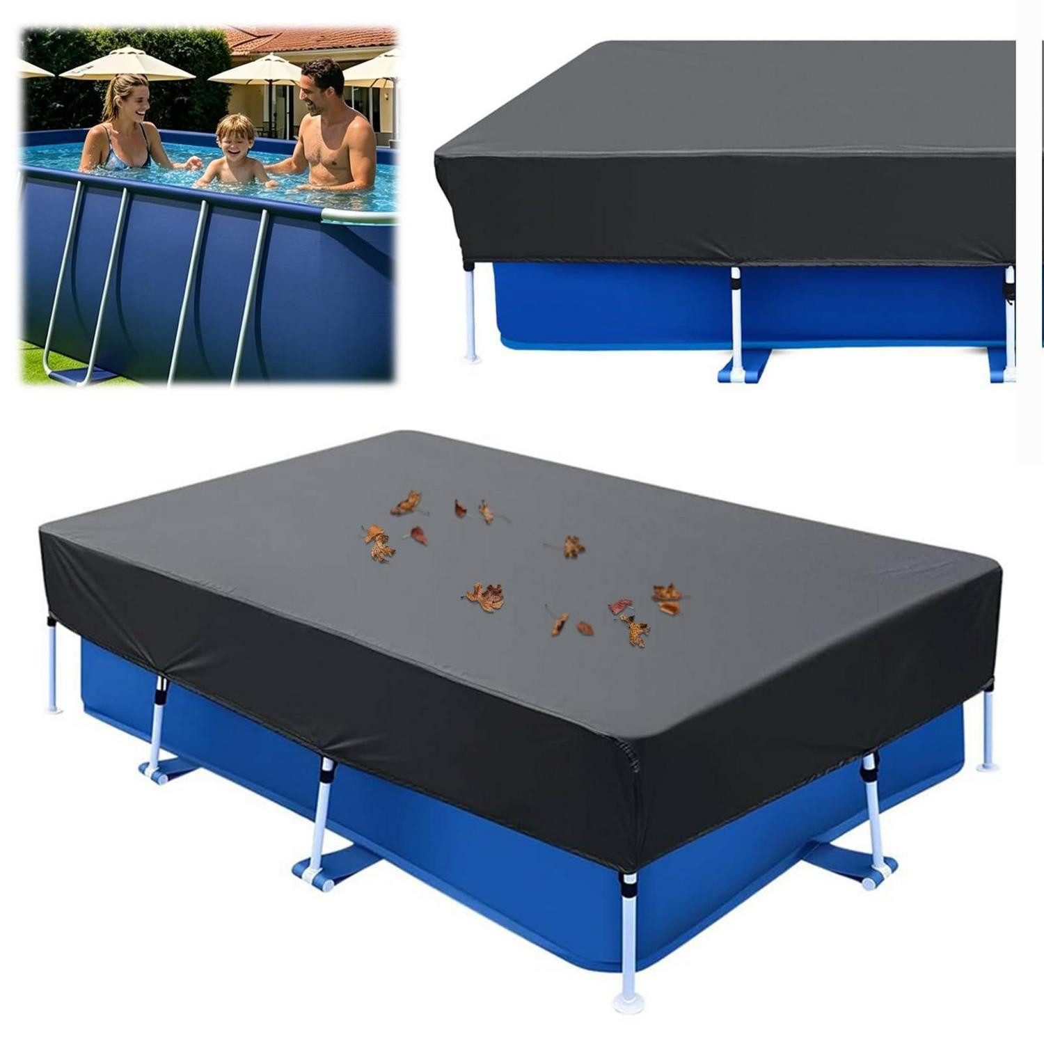 LuxusKollektion Pool-Abdeckplane Poolabdeckung Rechteckig 225x150 cm (1-St)