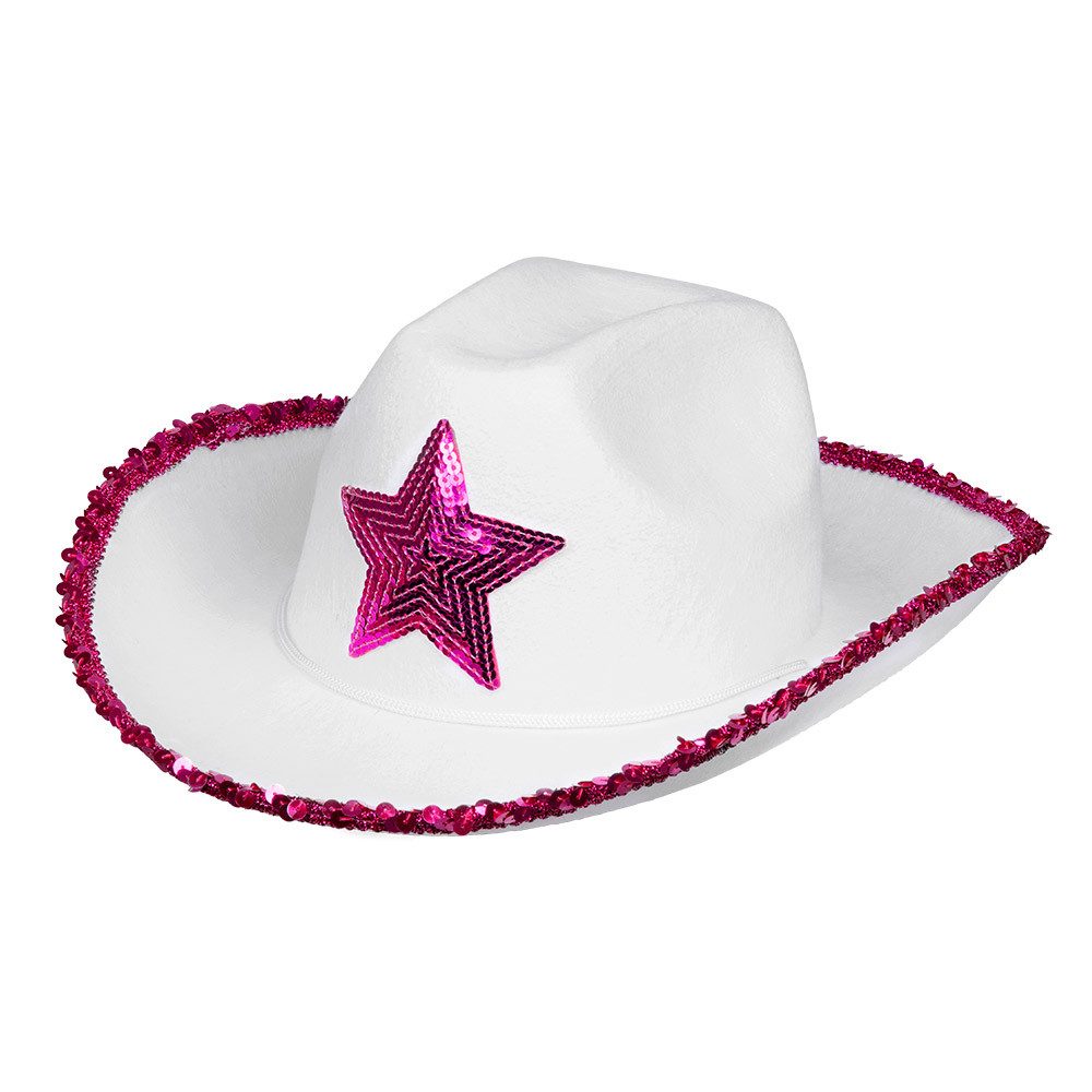 Kostüm Cowboyhut Rodeo Star weiß pink