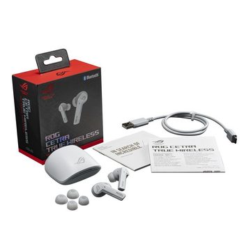 Asus ROG Cetra wireless In-Ear-Kopfhörer (Active Noise Cancelation, Google Assistant, Siri, Samsung Bixby, Amazon Alexa, Bluetooth, Moonlight White, ANC, wasserdicht, weiß, Wireless)