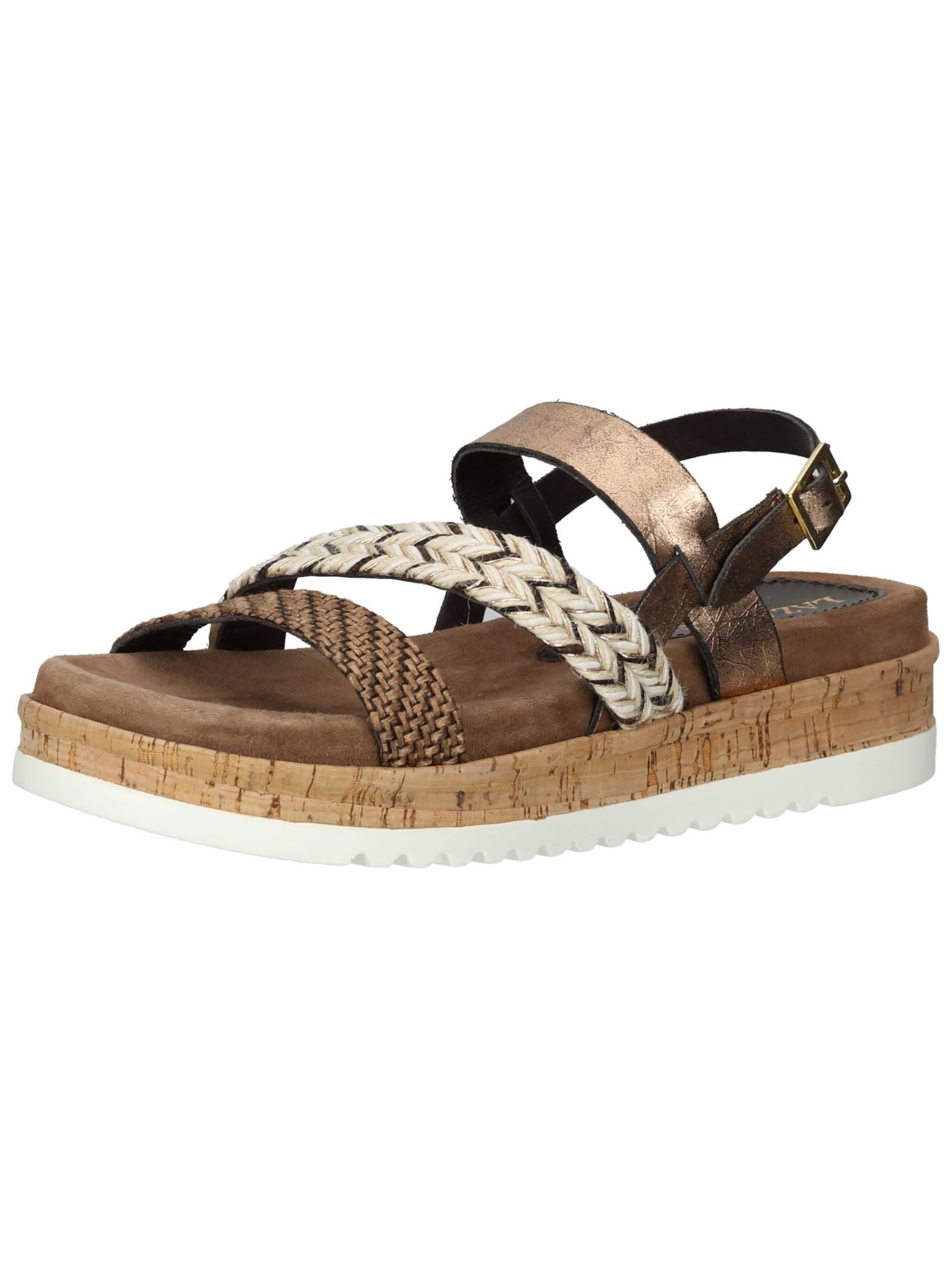 Lazamani Sandalen Leder/Textil . Riemchensandalette