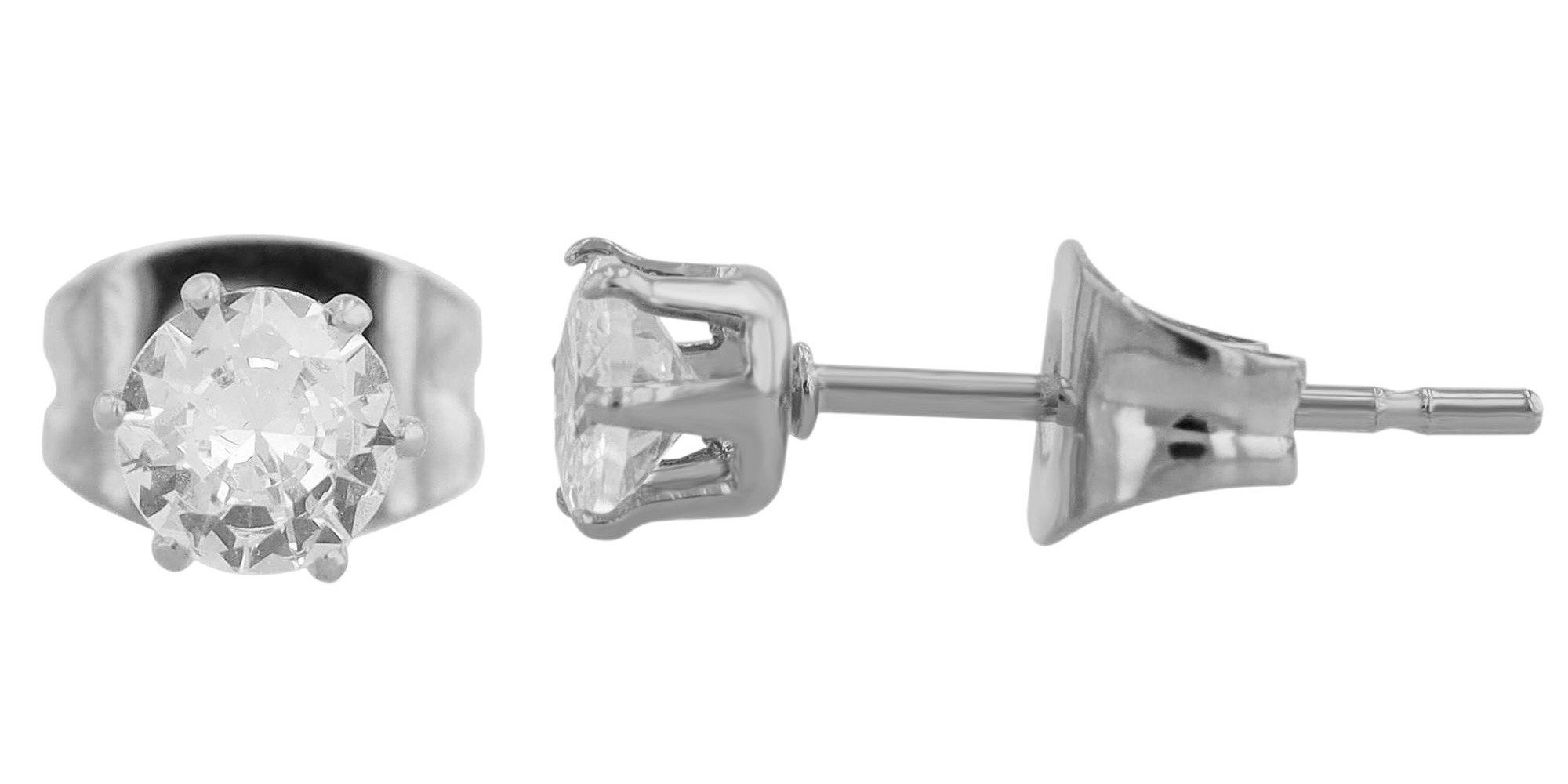 Paar Ohrhänger Ohrringe – Ohrstecker aus Edelstahl mit Zirkonia