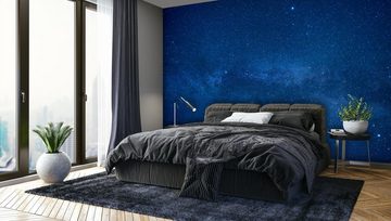 wandmotiv24 Fototapete Blau Nachthimmel Sternen Milchstraße, glatt, Wandtapete, Motivtapete, matt, Vliestapete