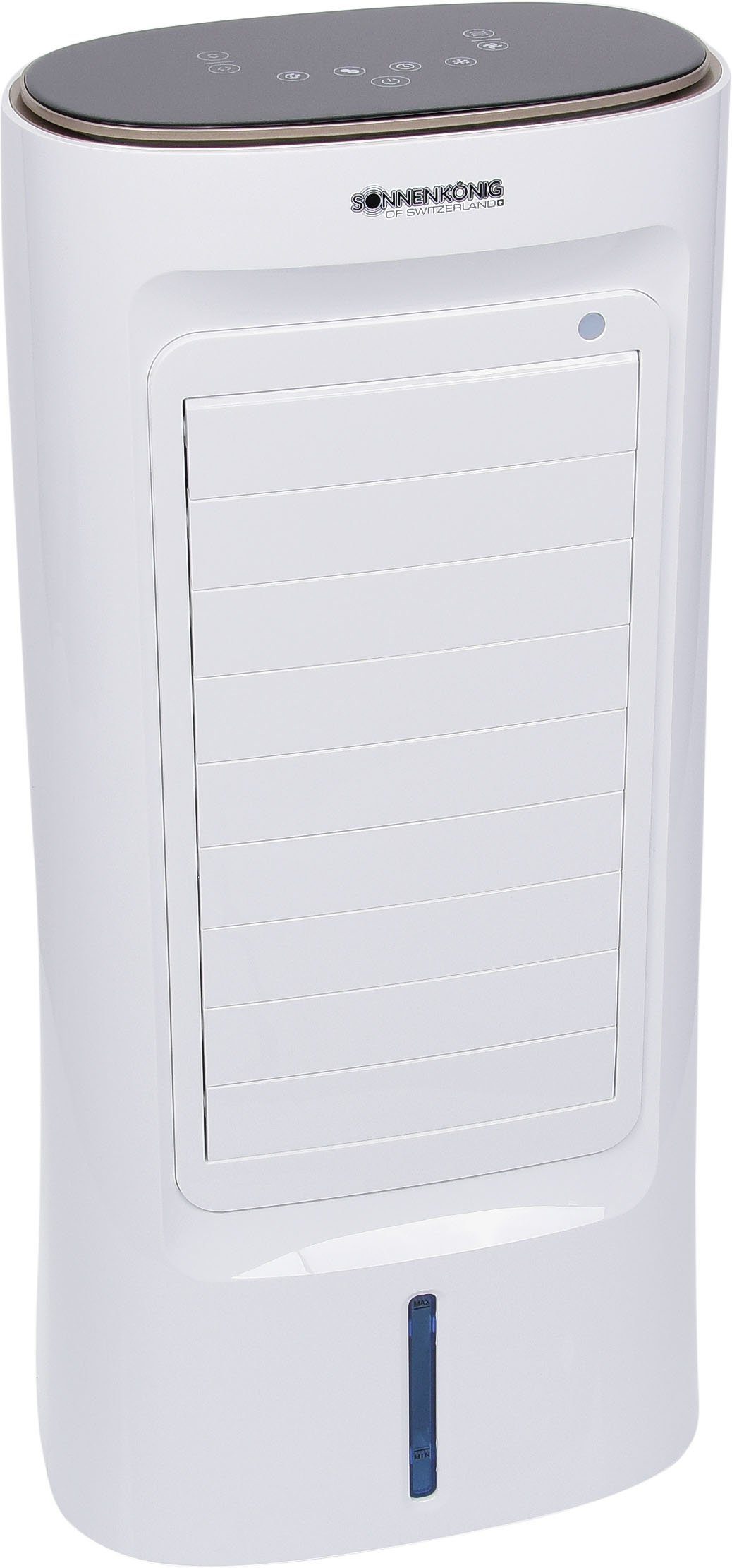 Sonnenkönig Standventilator Air Fresh 7, Leistung 90/100W, Kühlen-Funktion, Befeuchtungs-Funktion, 9h Timer, Fernbedienung, Überhitzungsschutz, 4 Ventilationsst – Bild 2 von 5