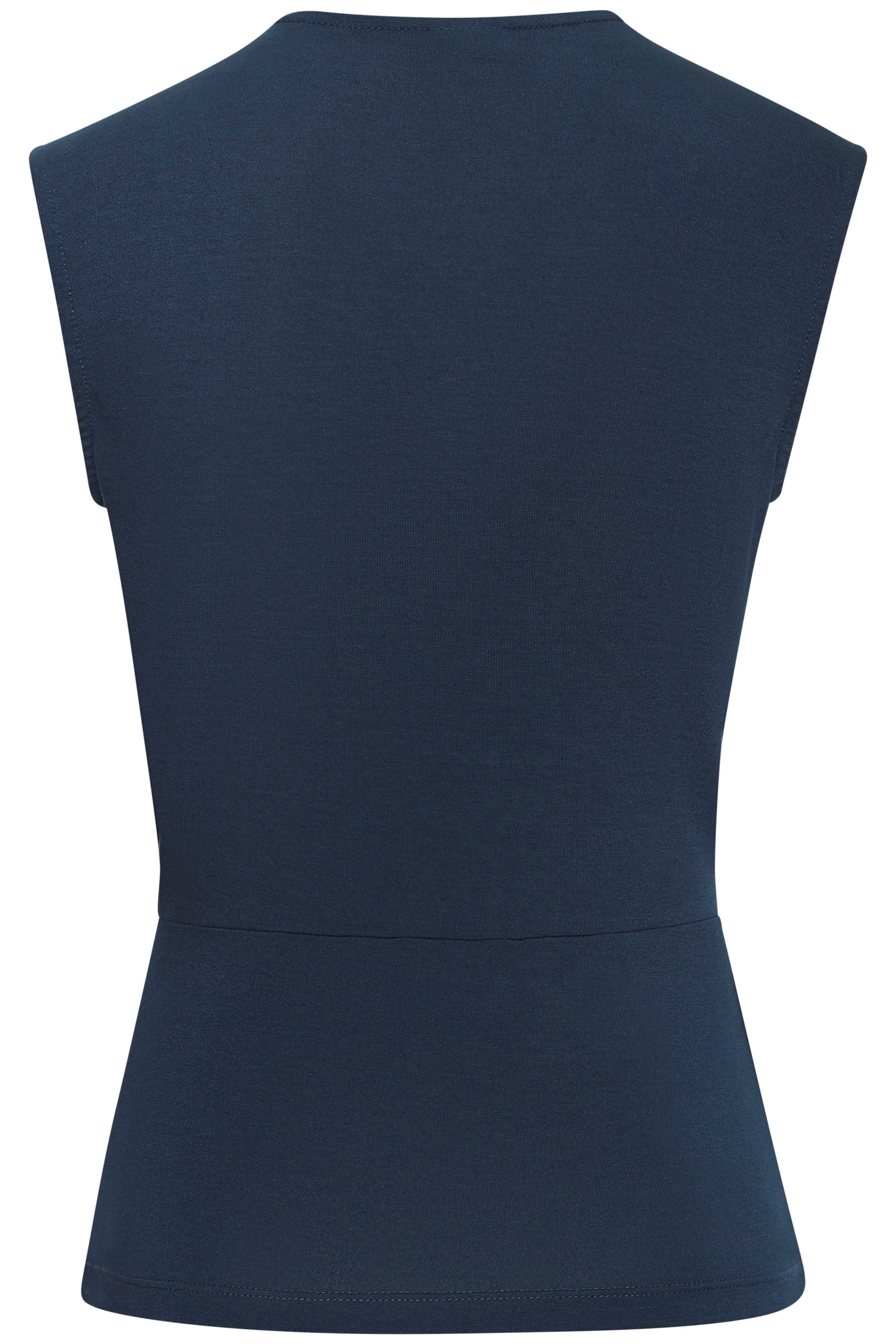 LASCANA Shirttop mit Wickelausschnitt und taillierter Form Jerseytop mit breiten Trägern, Sommertop mit V-Ausschnitt, Trägertop – Bild 4 von 5