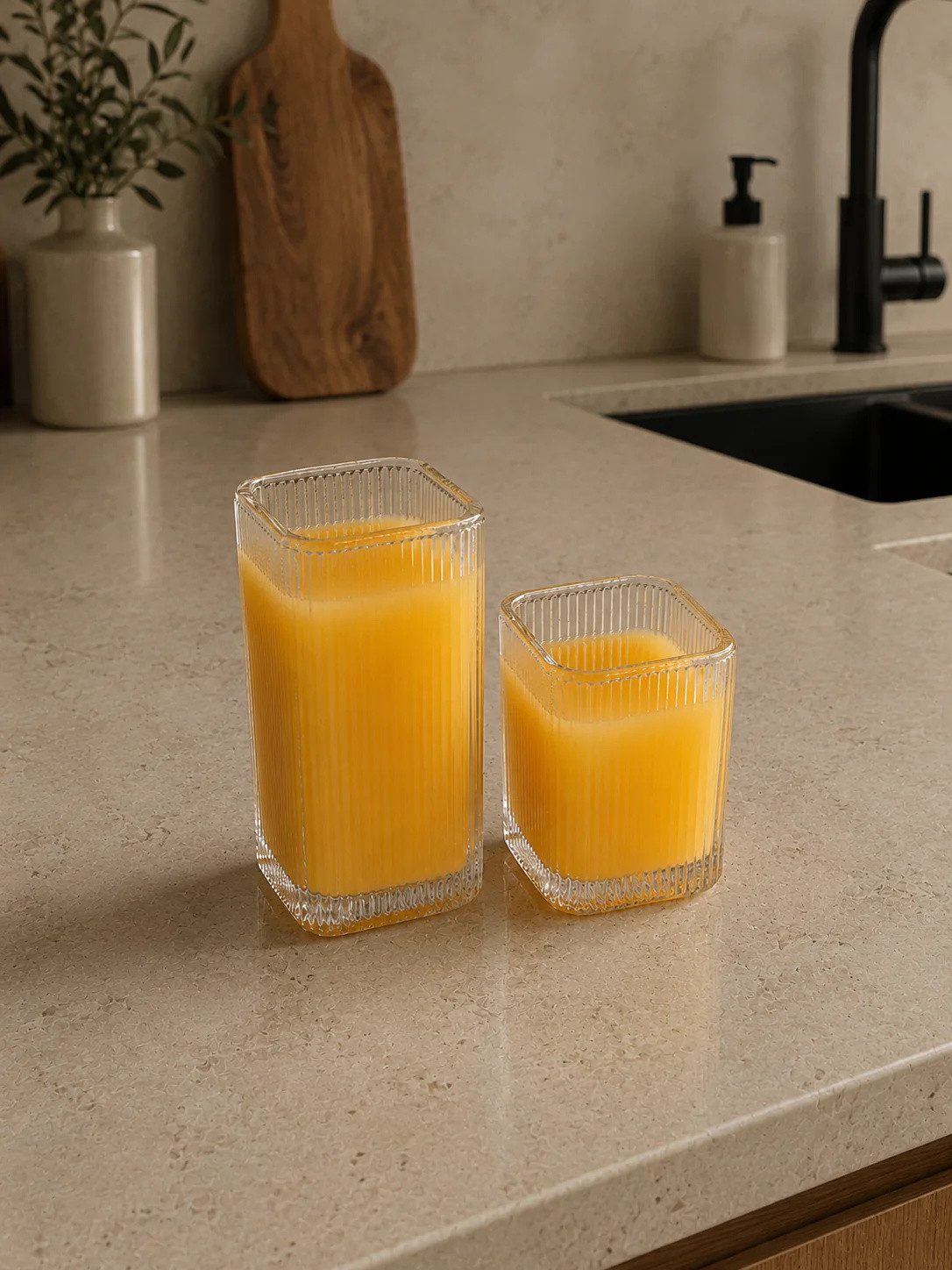 EmirtexHome Glas Line 6er Trinkgläser Set