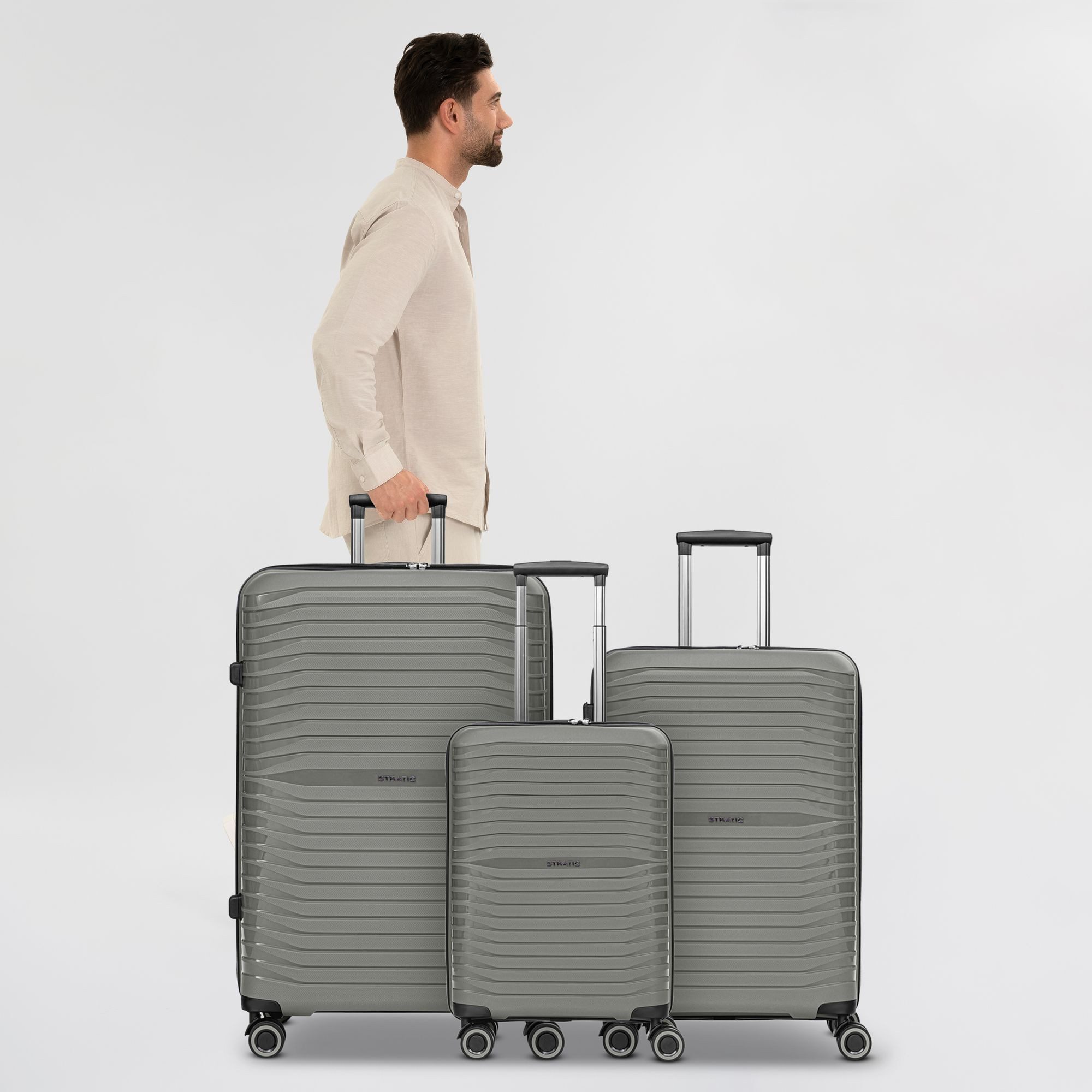 Stratic Trolleyset Shine, 4 Rollen, (3-teilig, günstig online kaufen