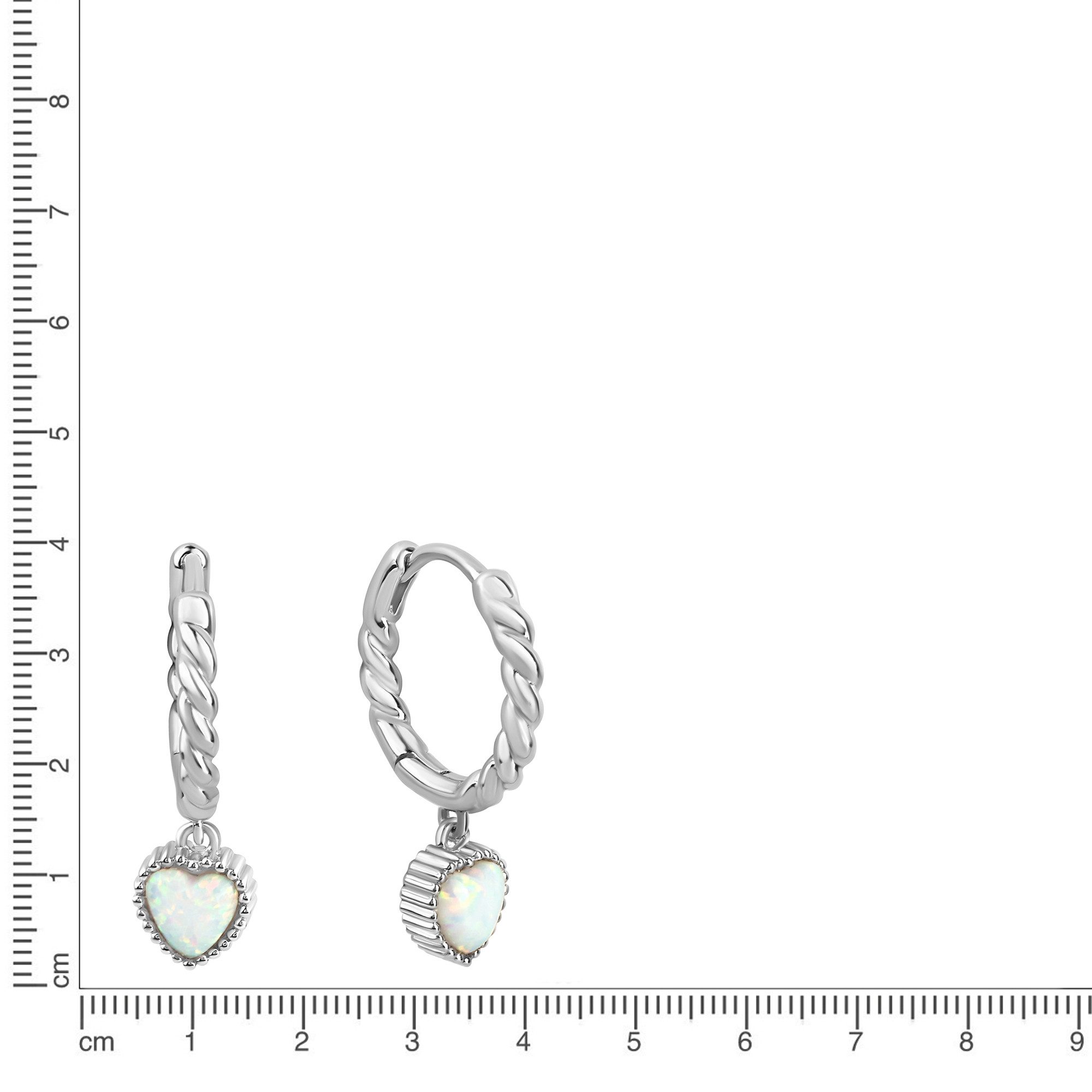 Vivance Paar Creolen 925/- Sterling Silber rhodiniert synth. Opal günstig online kaufen