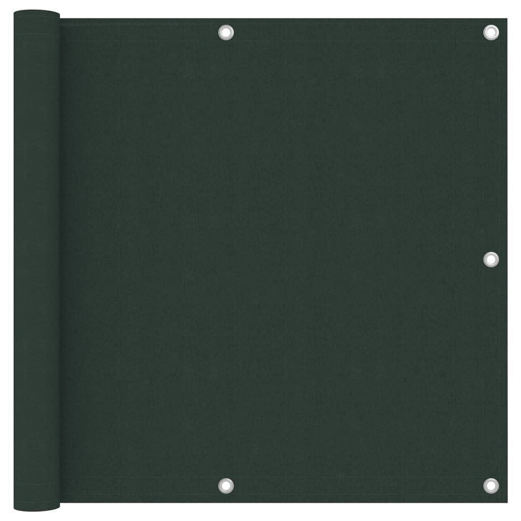 vidaXL Seitenmarkise 90 x 300 cm Balkon-Sichtschutz Dunkelgrün 90x300 cm Oxford-Gewebe