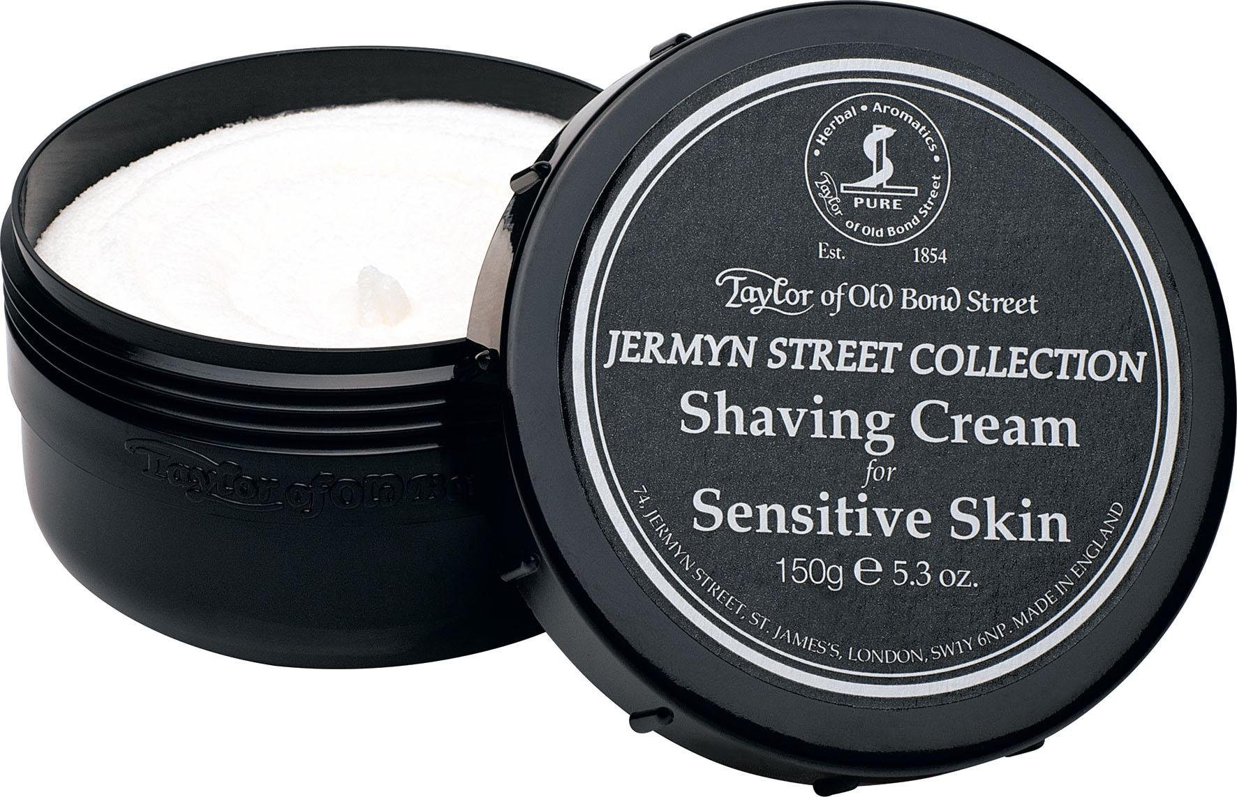 Taylor of Old Bond Street Rasiercreme Shaving Cream Jermyn Street, Sahnig-cremige Rasiercreme für empfindliche Haut mit frischem Duft.