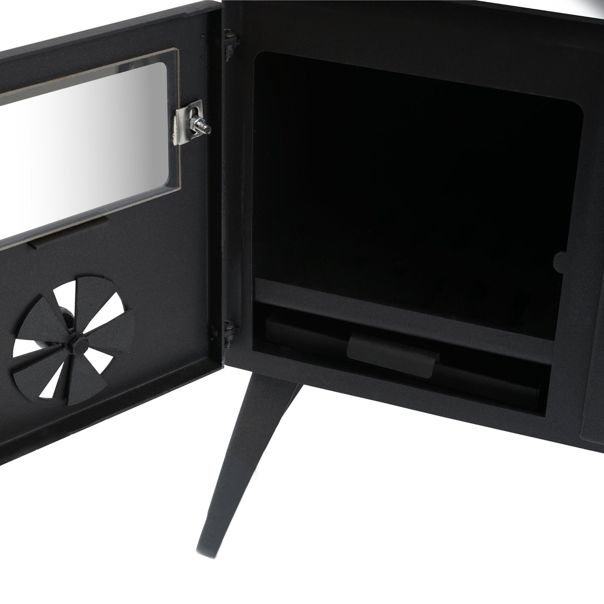 CampFeuer Fire Pit Tent Stove, 28.5 x 58.5 x 260 cm, Tent Heater, Wood Stove for Camping, (1-pc), Baking Compartment with Thermometer