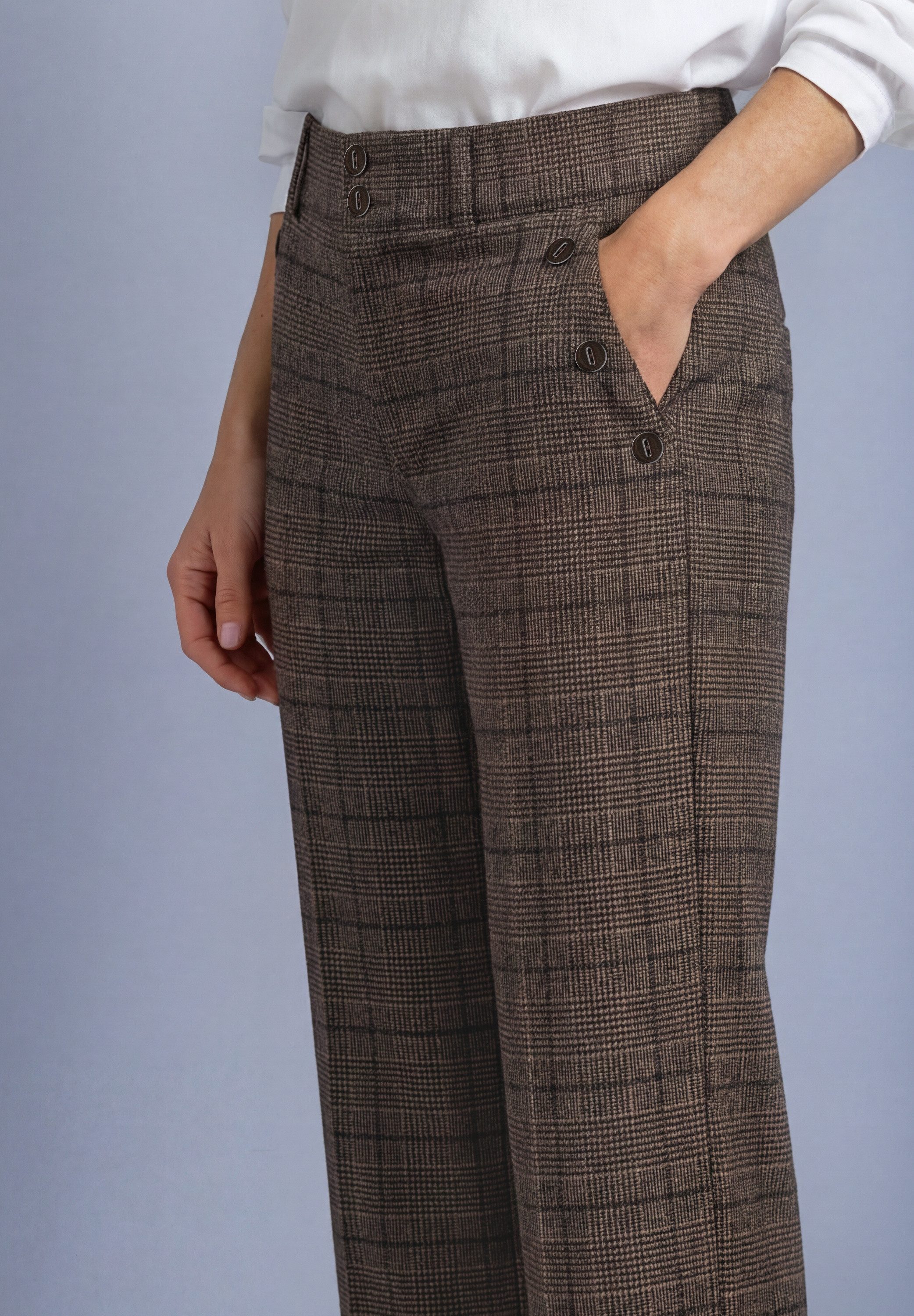 STREET ONE Stoffhose Style Amalia mit Karomuster / mit Stretch