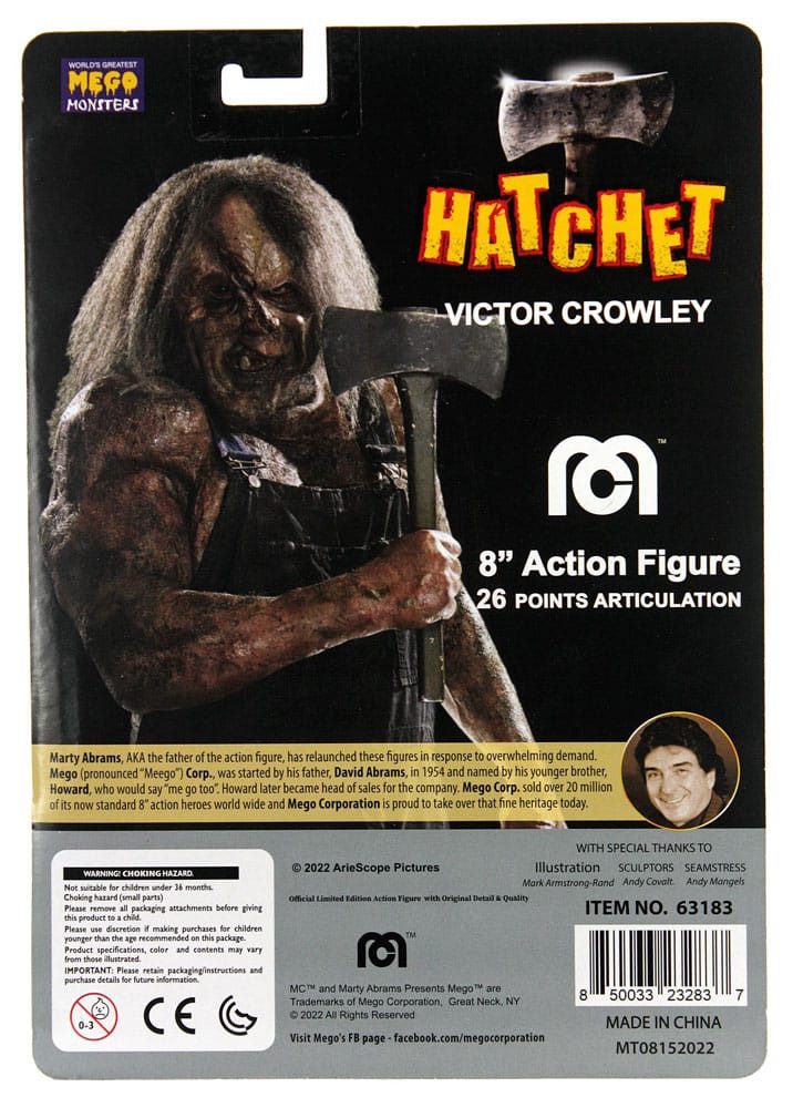 Mego Actionfigur Mego Horror Hatchet Victor Crowley 8 Inch Actionfigur