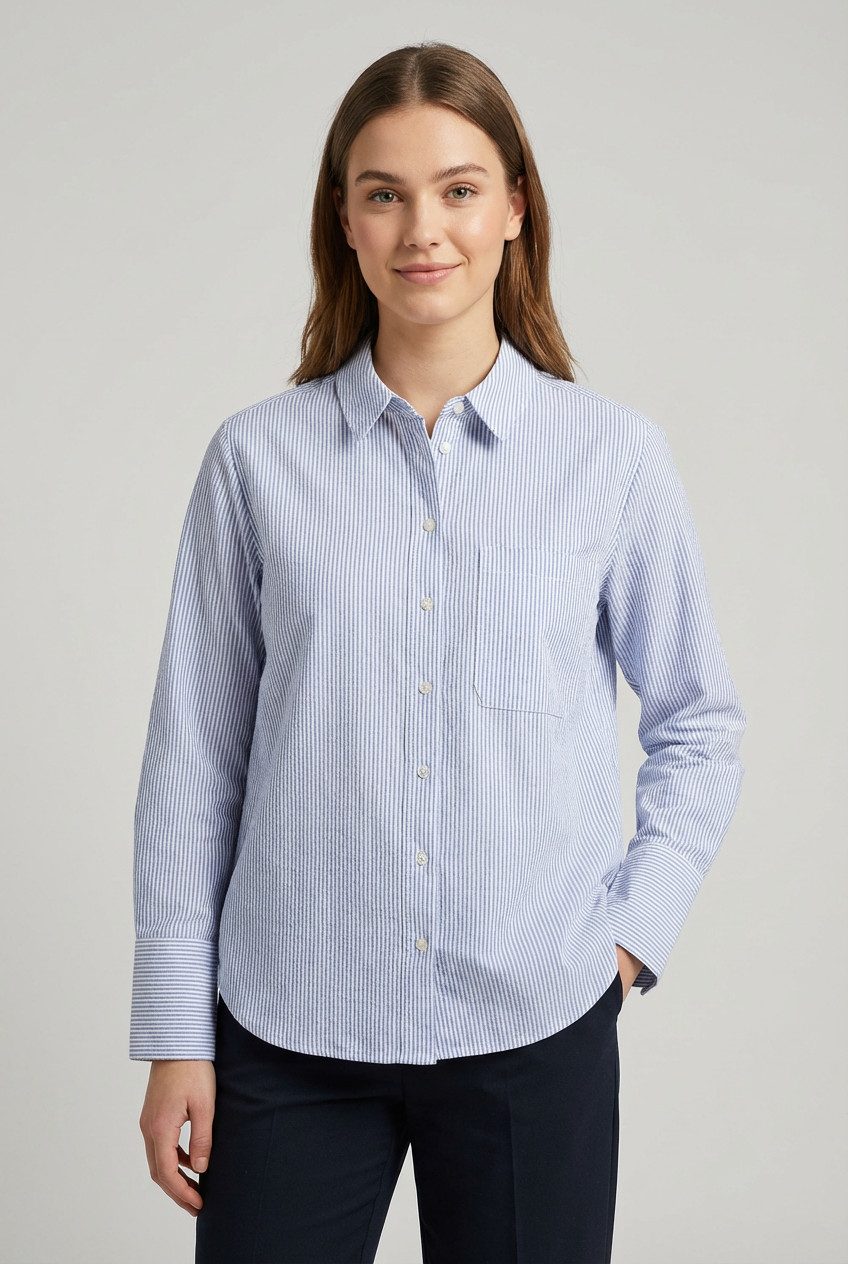 Vero Moda Hemdbluse VMINGE L/S SHIRT WVN BTQ mit Brutstasche