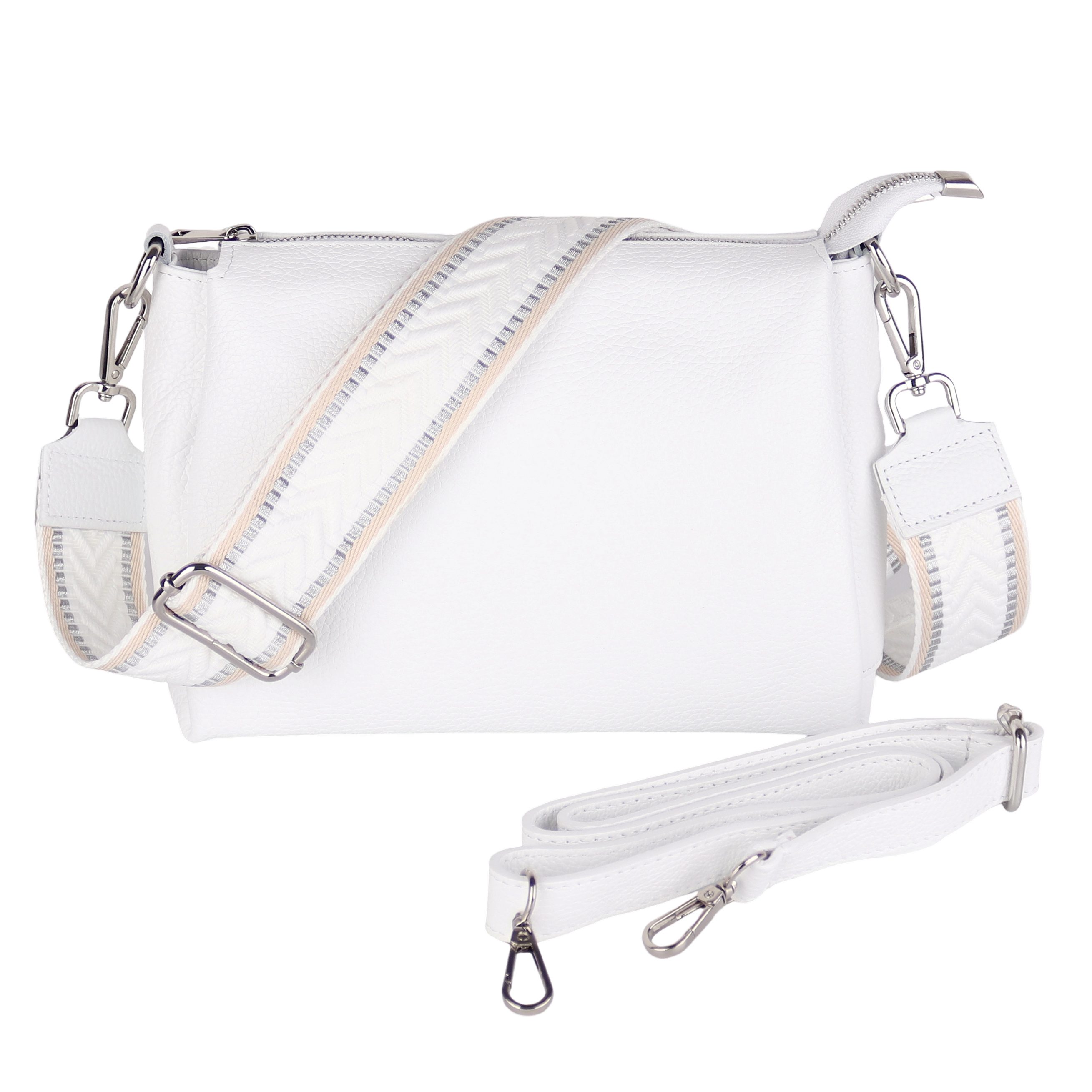Umhängetasche Damen, Crossbody Bag, Echtleder Made in Italy